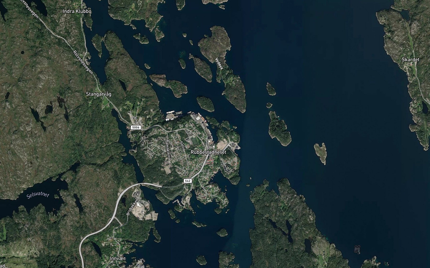 Satellite map of the Larsvagen