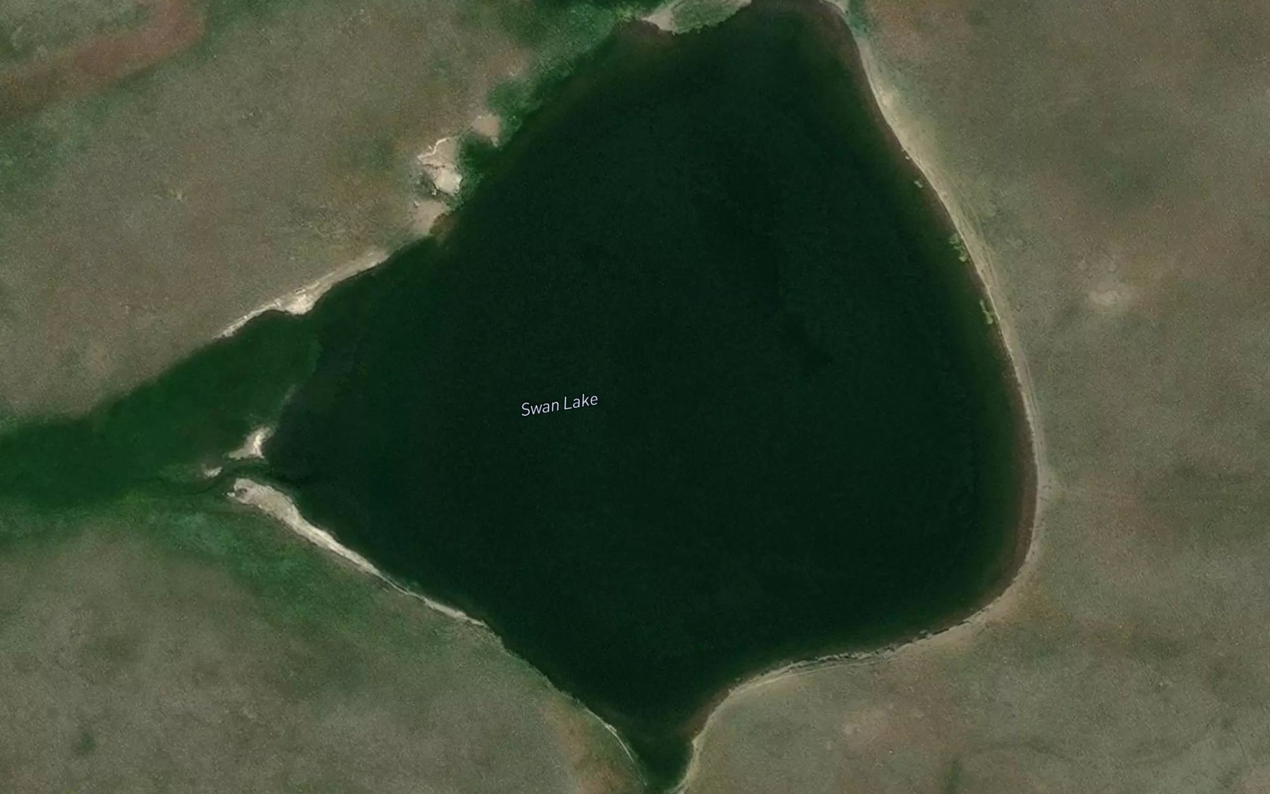 Satellite map of the Swan Lake