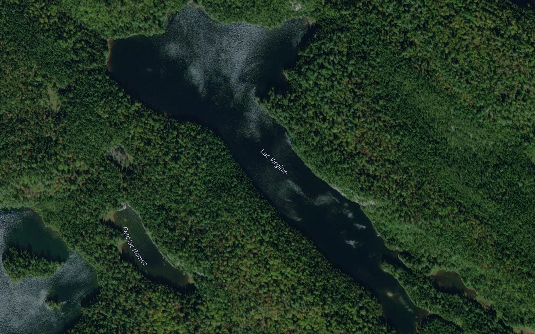 Satellite map of the Lac Virginie