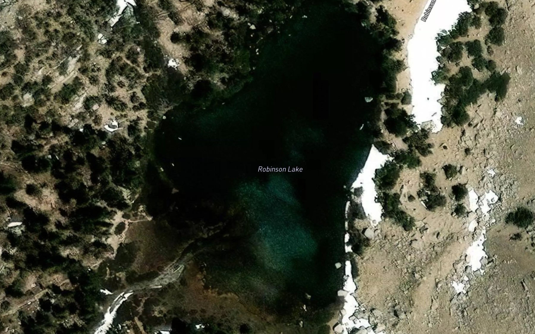 Satellite map of the Robinson Lake