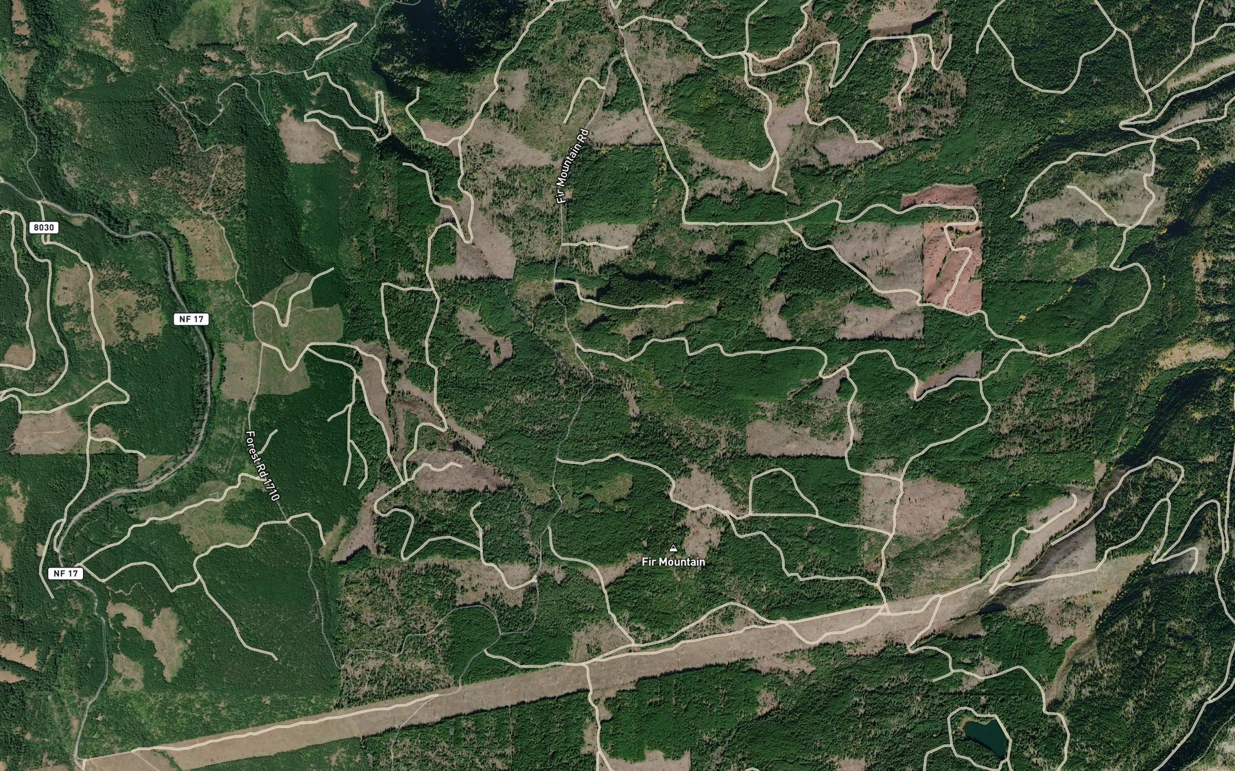 Satellite map of the Beaver Spring