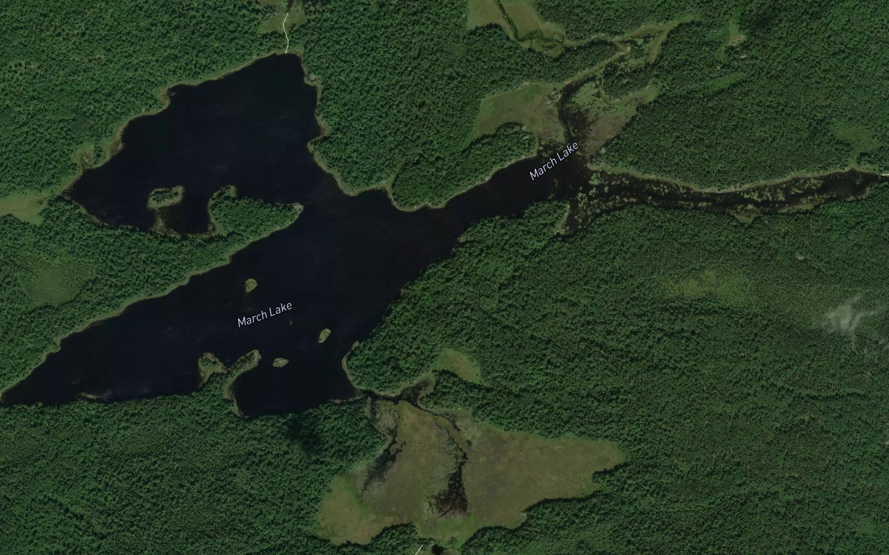 Satellite map of the March Lake