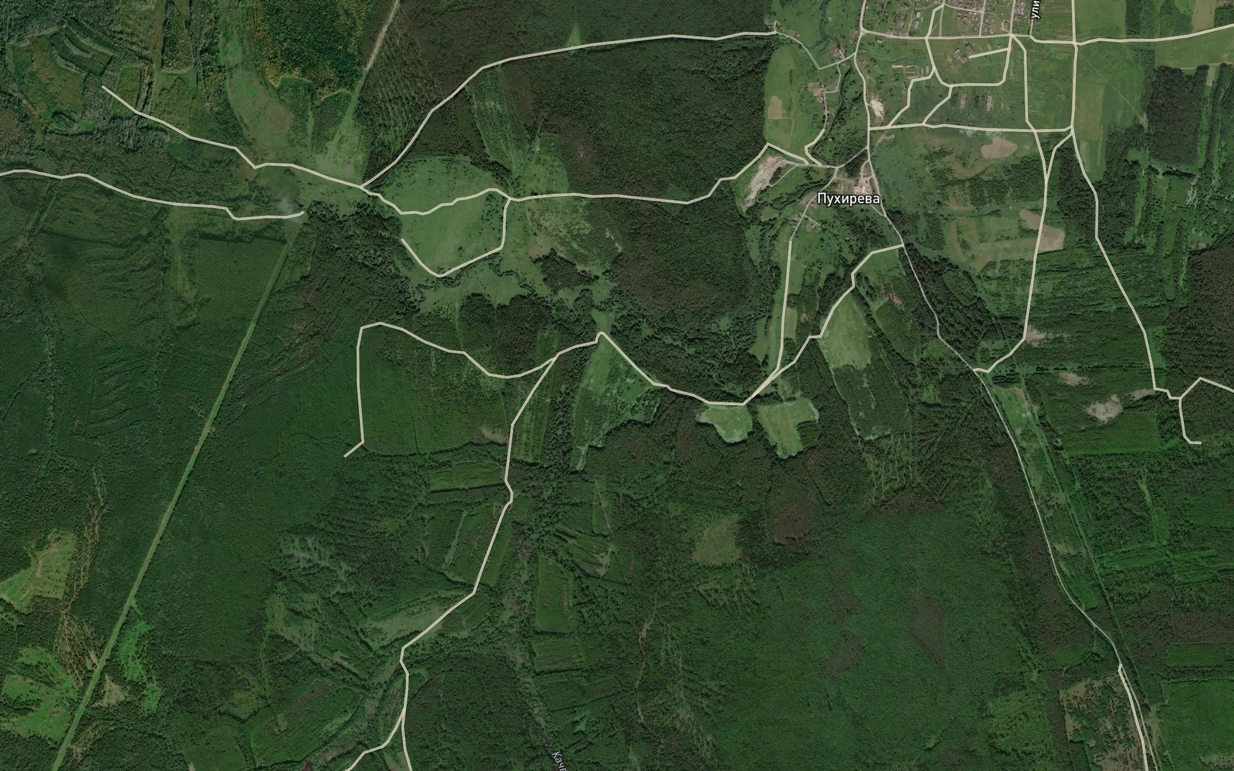 Satellite map of the Kachva