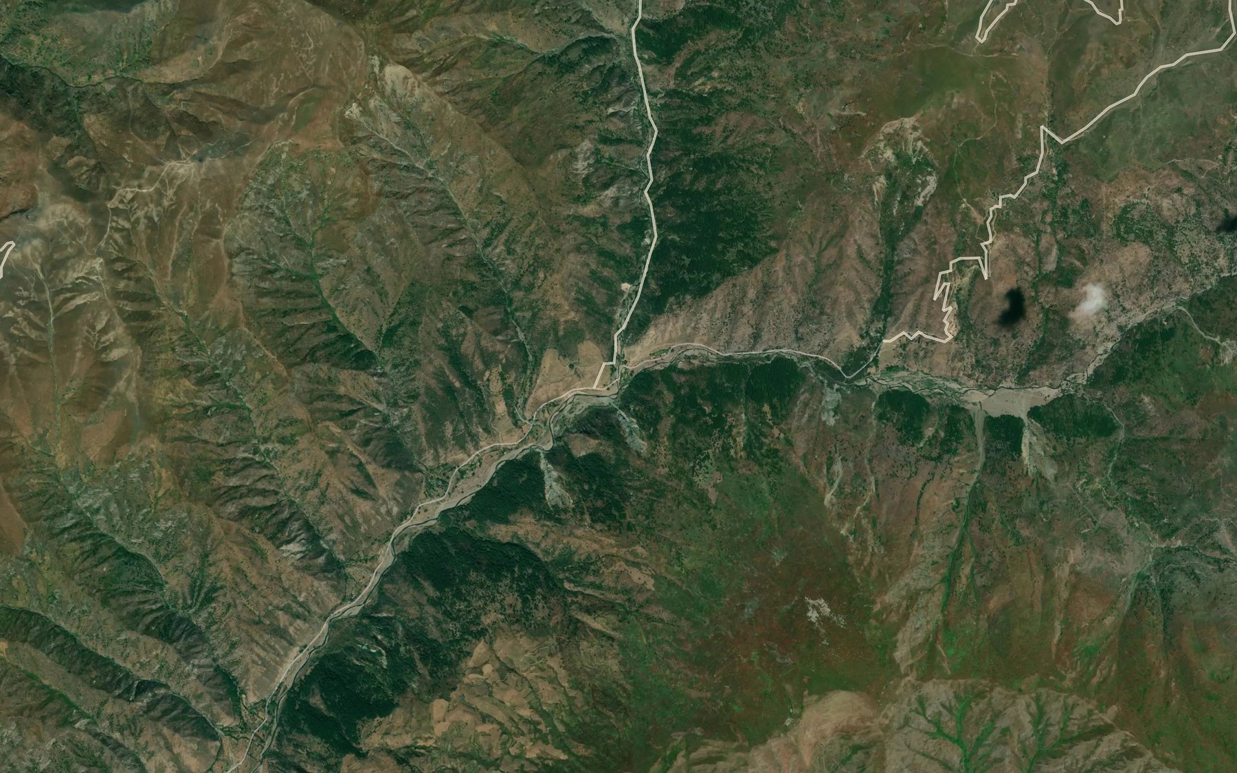 Satellite map of the Tuyuk-Suu