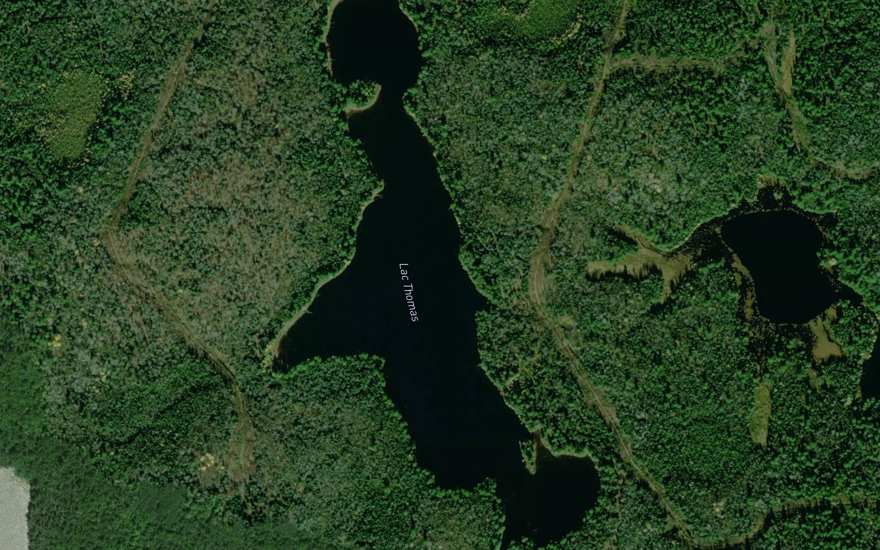 Satellite map of the Lac Thomas