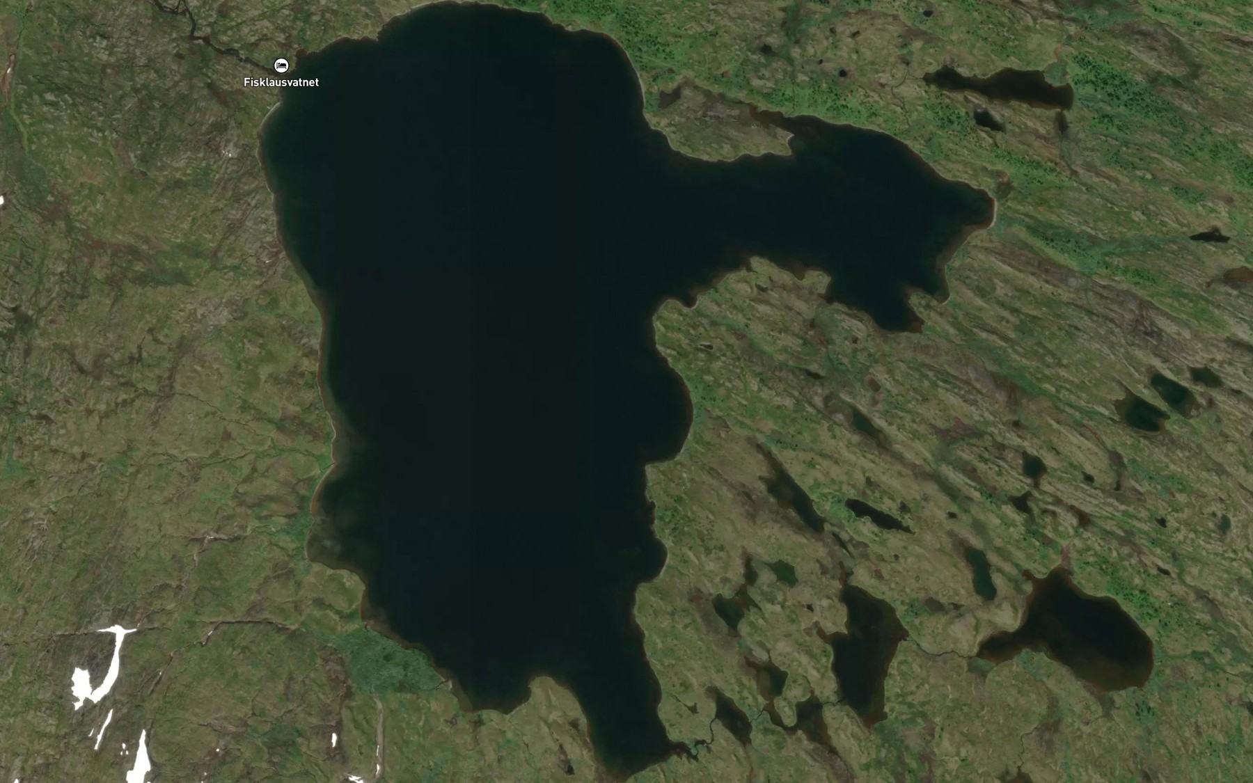 Satellite map of the Fisklausvatnet