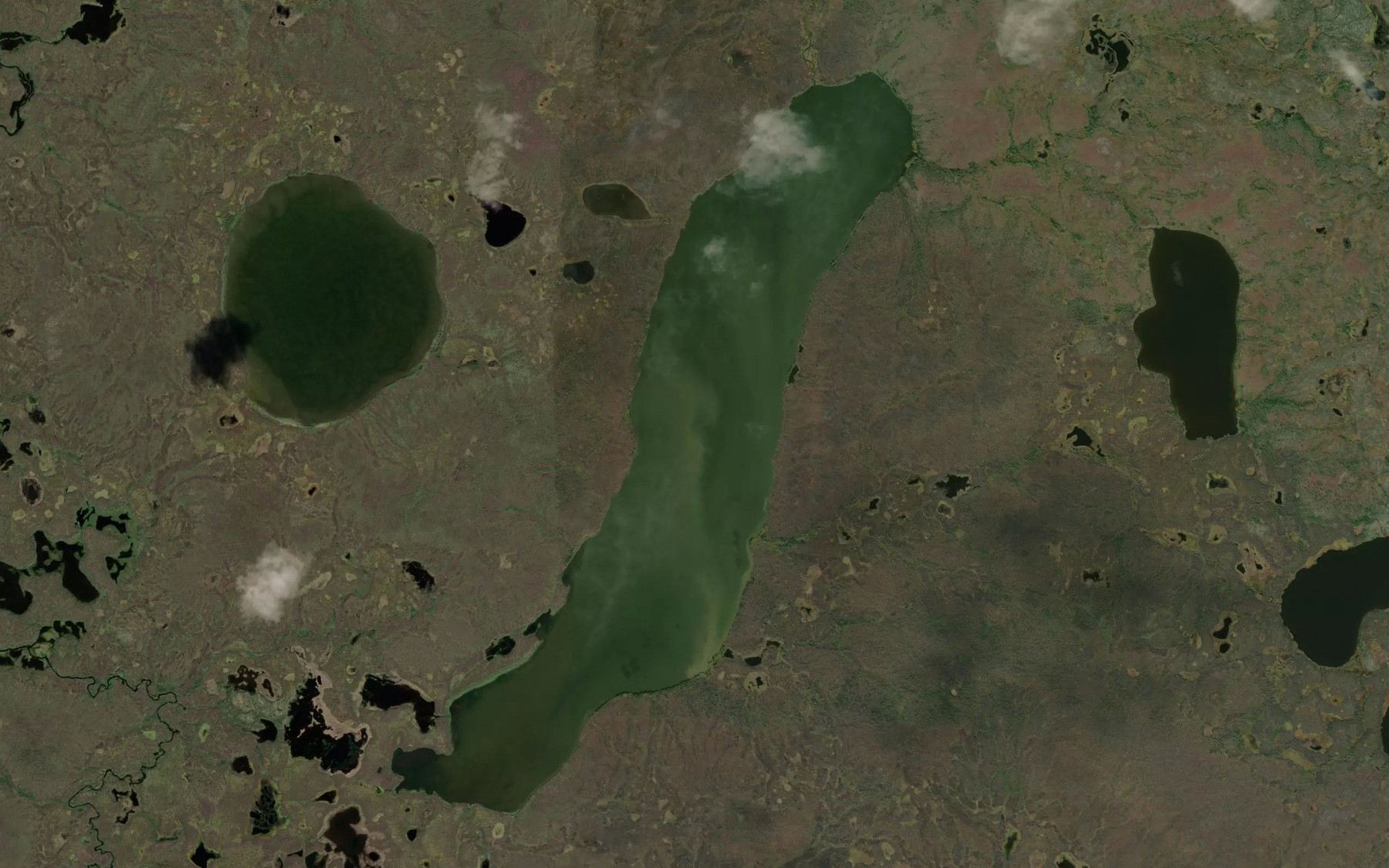 Satellite map of the Merriam Lake