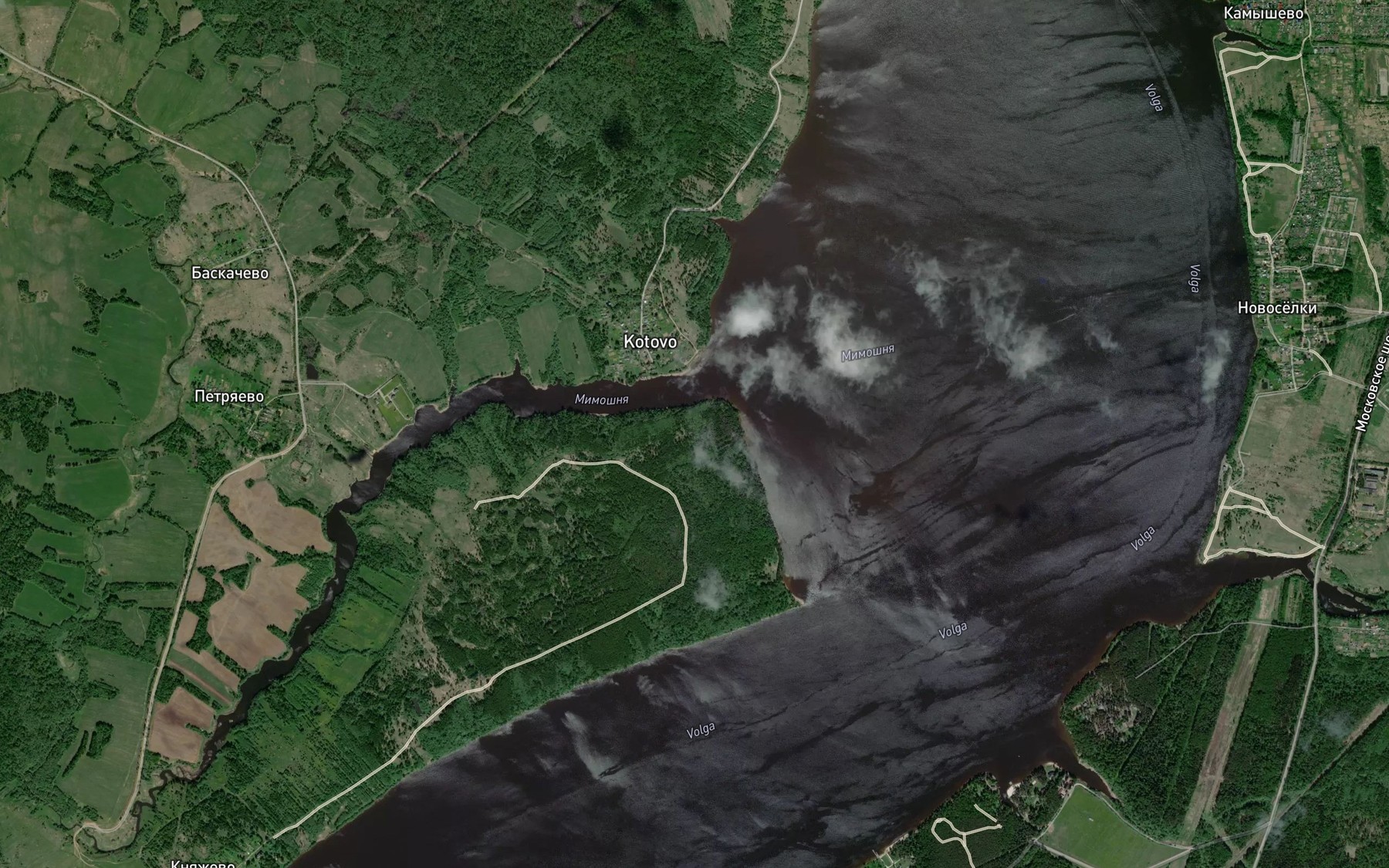 Satellite map of the Mimoshnya