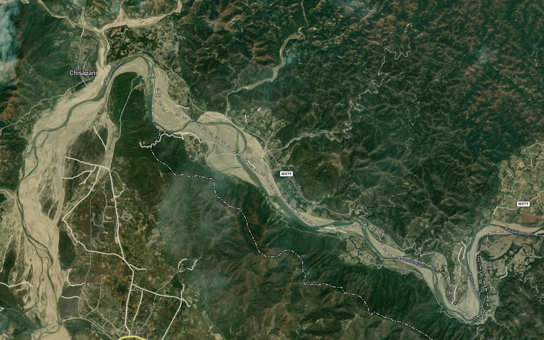 Satellite map of the Kami Khahare