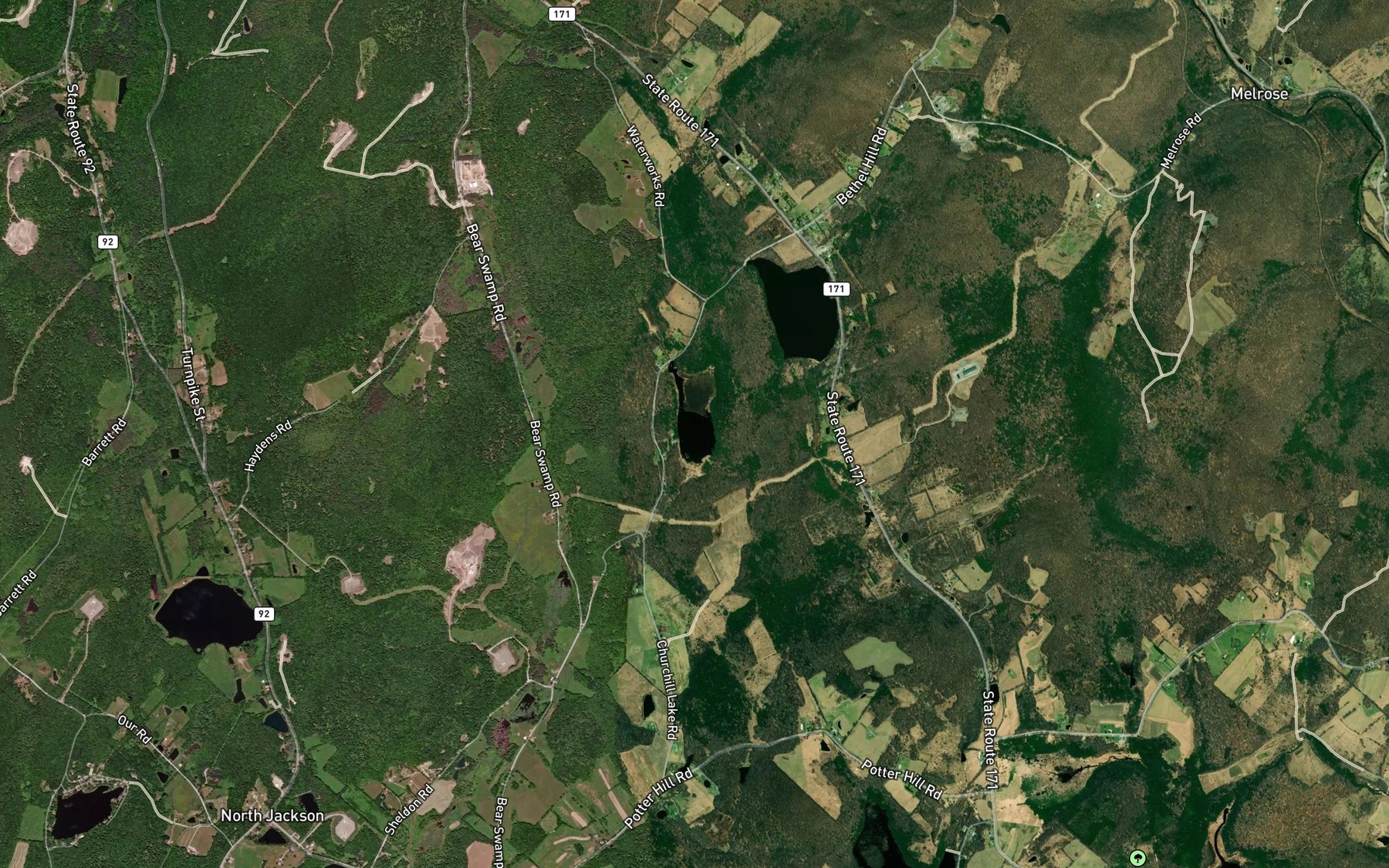 Satellite map of the Churchill Lake