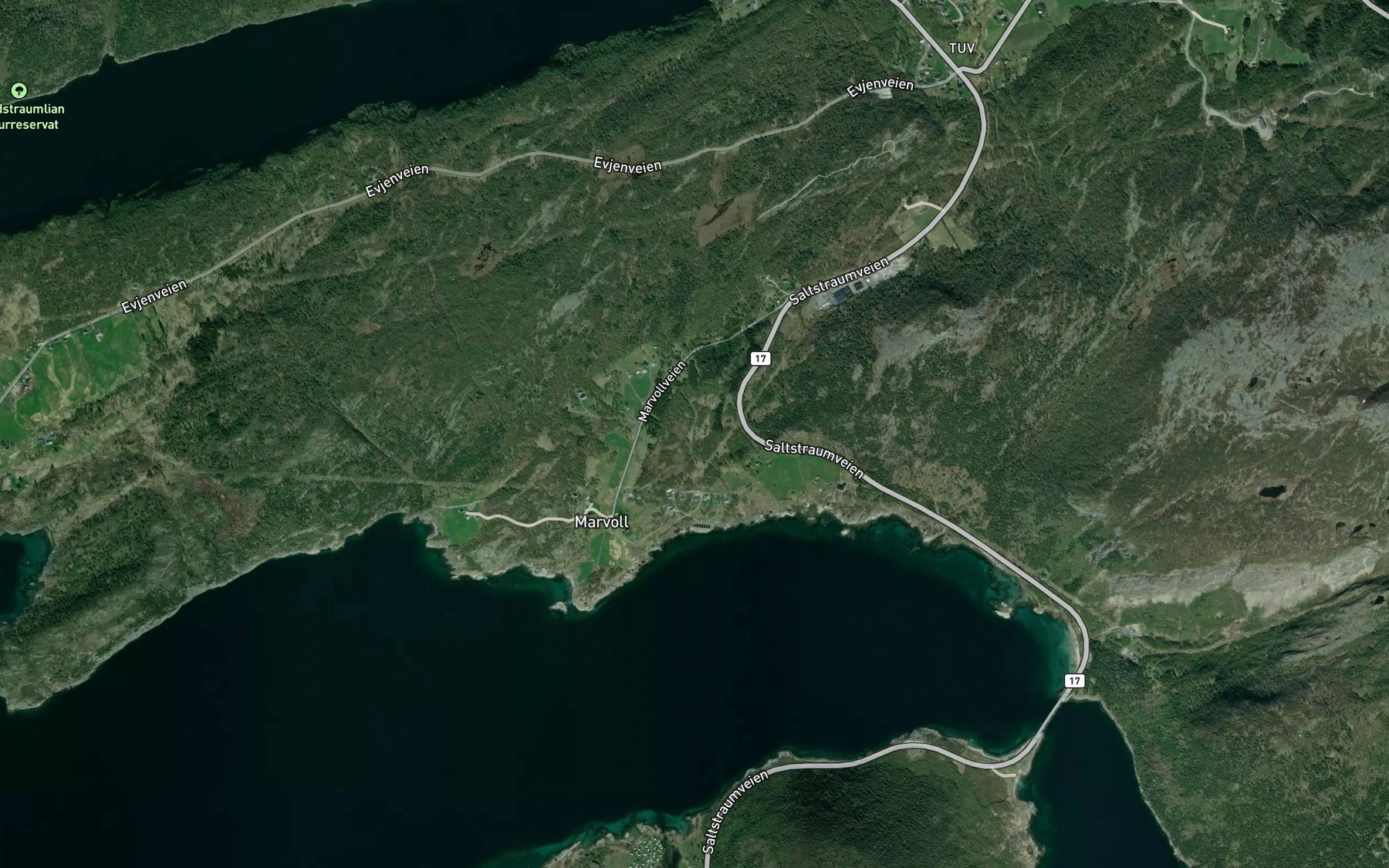 Satellite map of the Nepbritelva