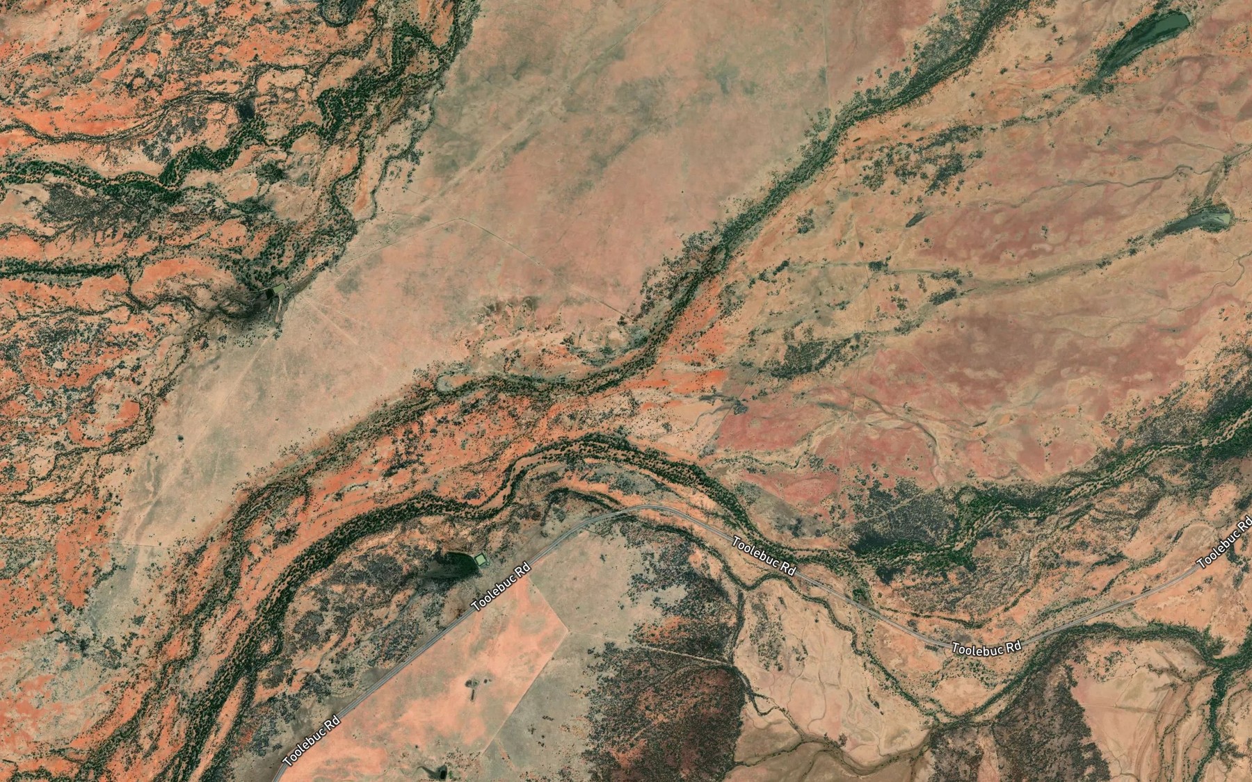 Satellite map of the Four Mile Creek