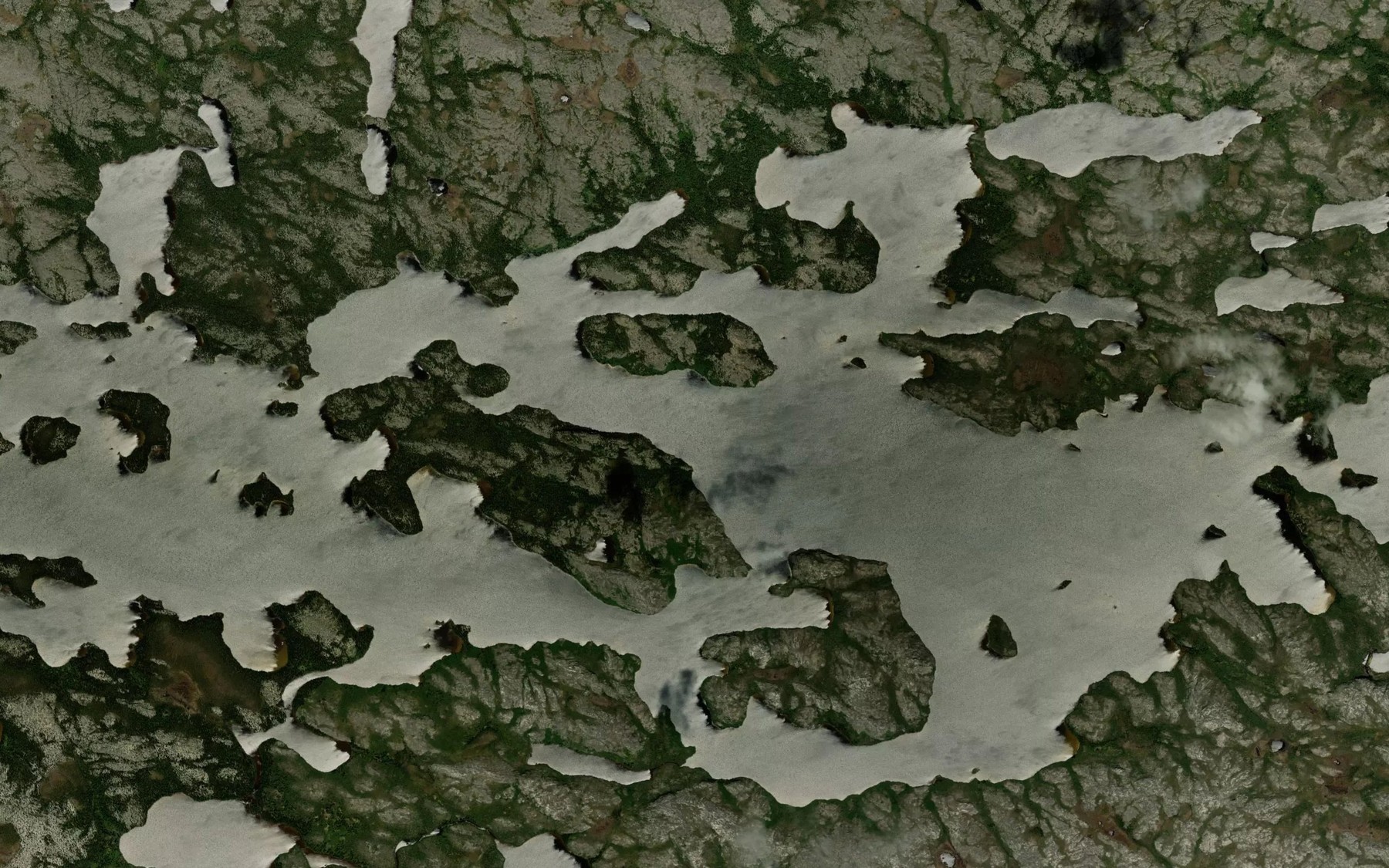 Satellite map of the Lac Takutakamaw