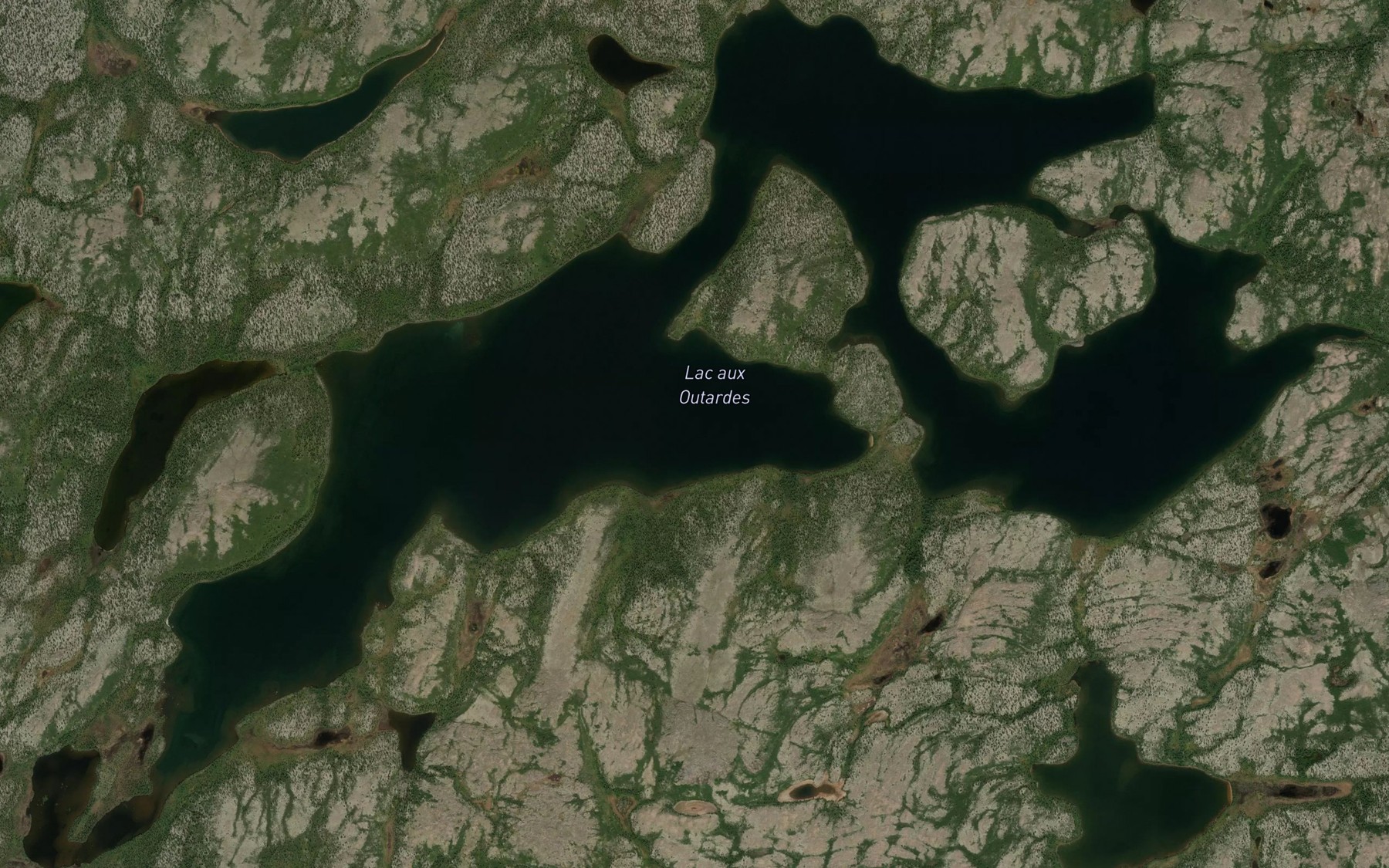 Satellite map of the Lac aux Outardes