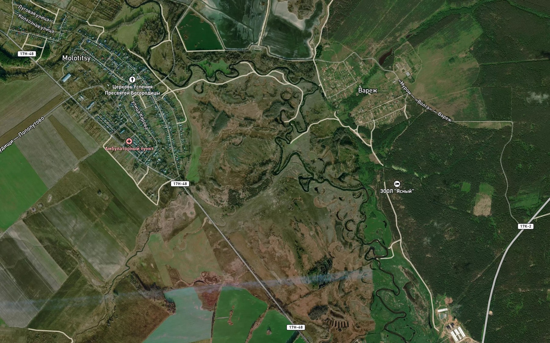 Satellite map of the Morozimo