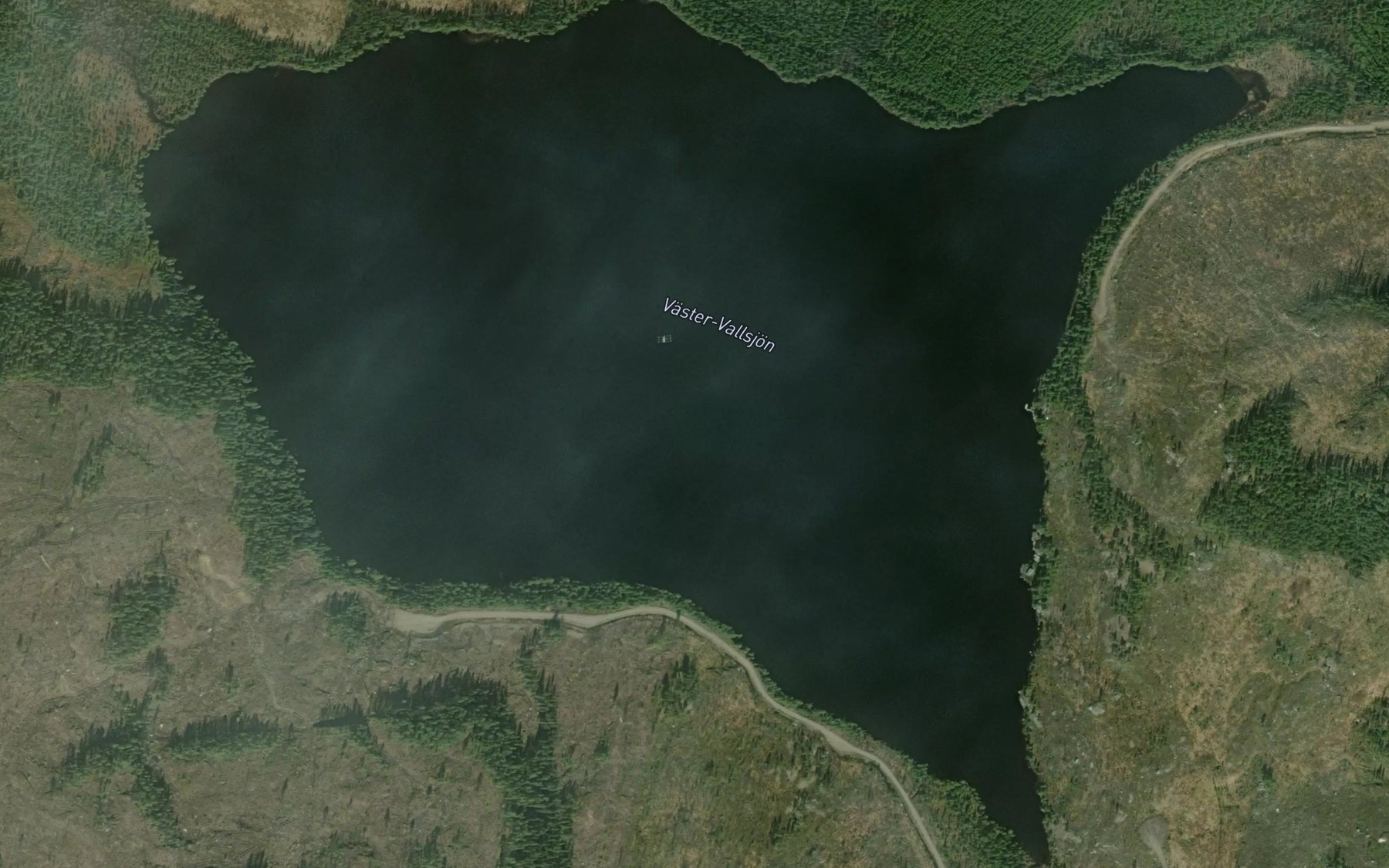 Satellite map of the Vaster-Vallsjon
