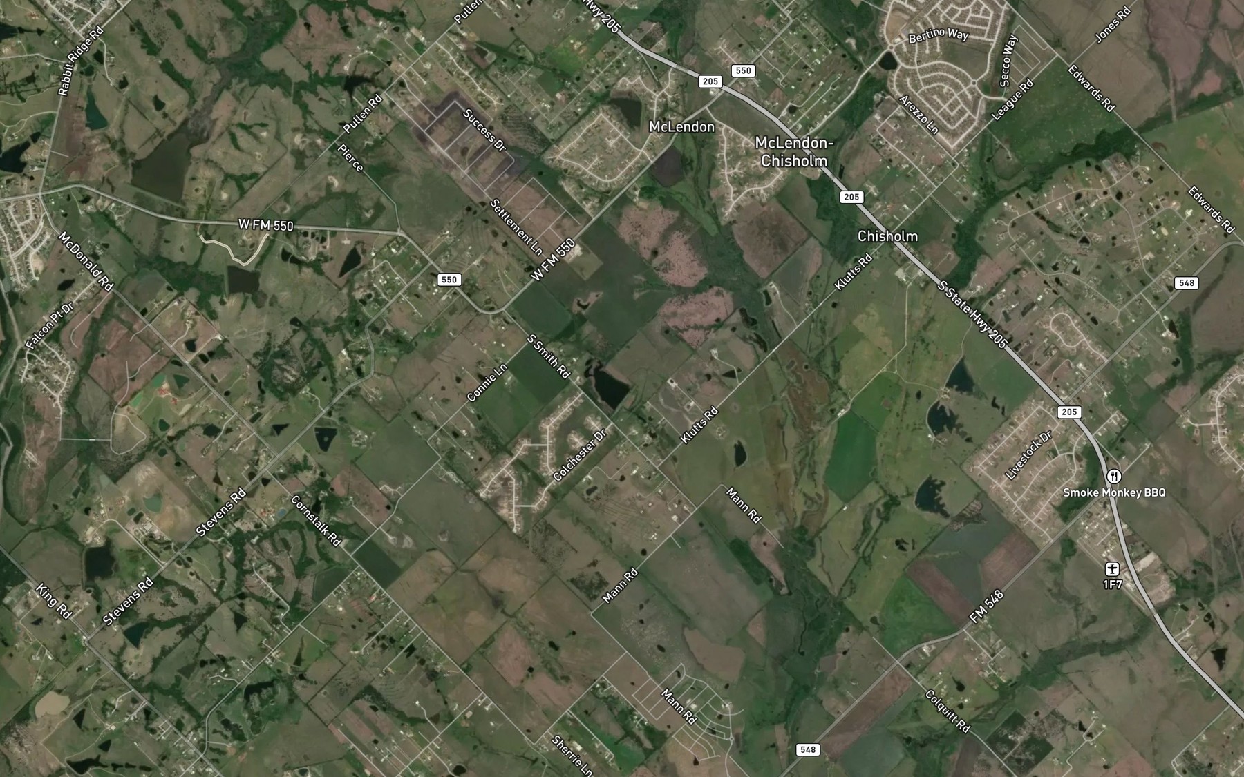 Satellite map of the Soil Conservation Service Site 14a Reservoir