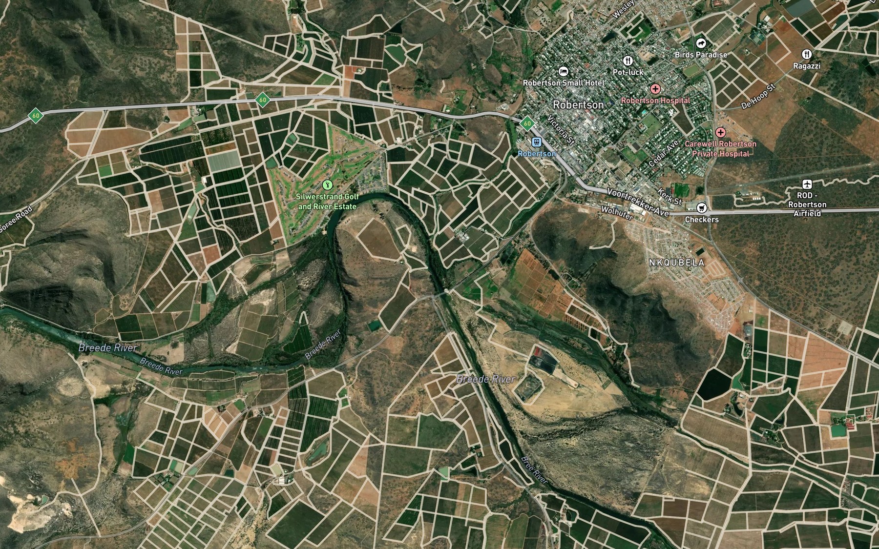 Satellite map of the Hoopsrivier