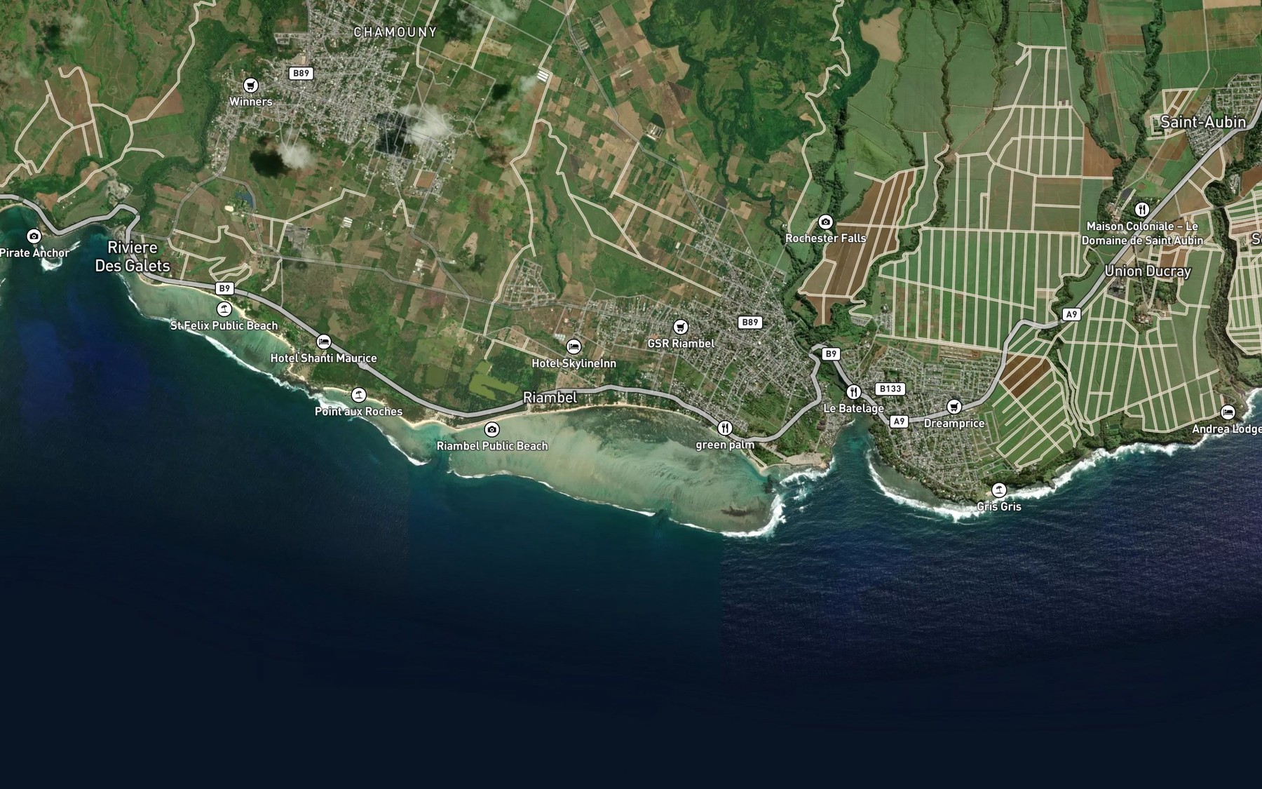 Satellite map of the Trou d'Esny