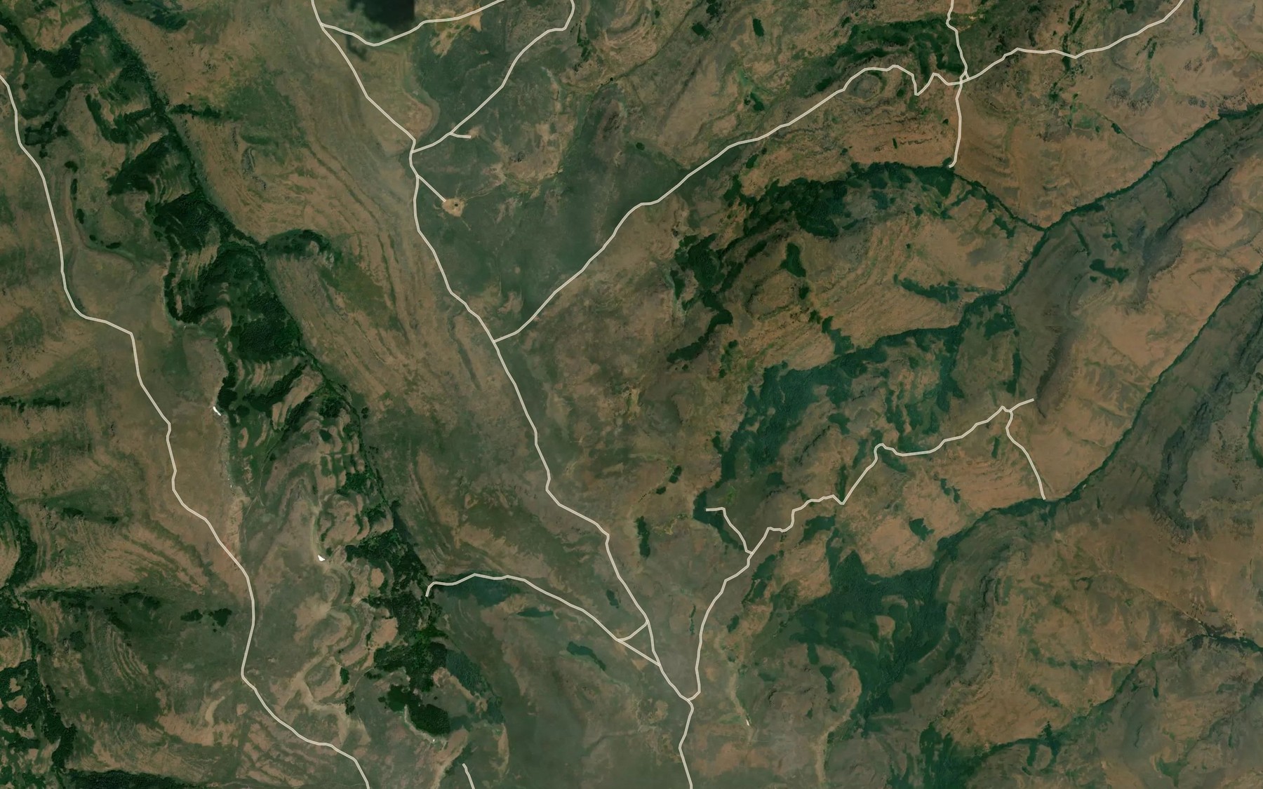 Satellite map of the South Willow Reservoir