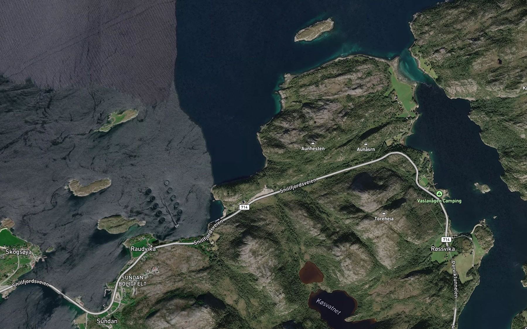 Satellite map of the Trollvika