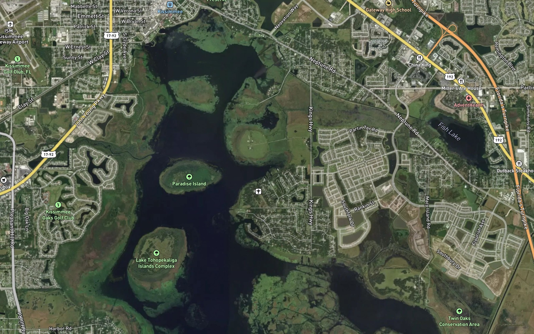 Satellite map of the Wilson Cove