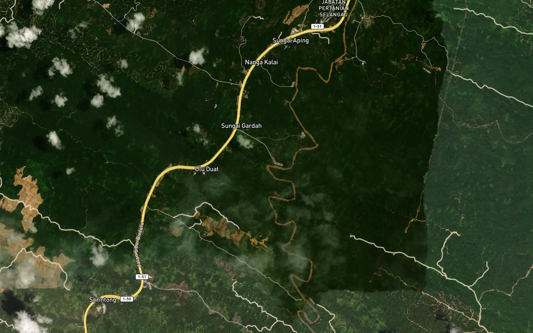 Satellite map of the Sungai Duat