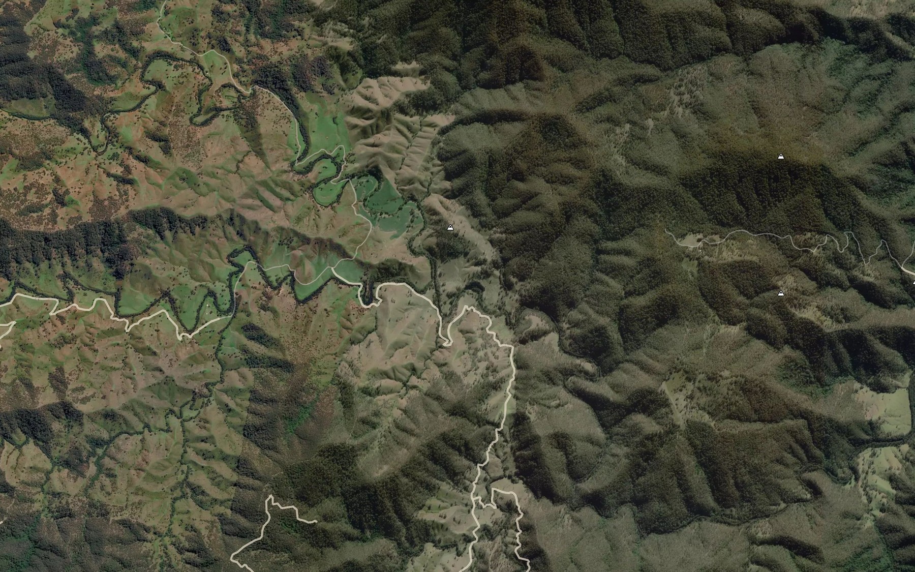Satellite map of the Pigna Barney Creek