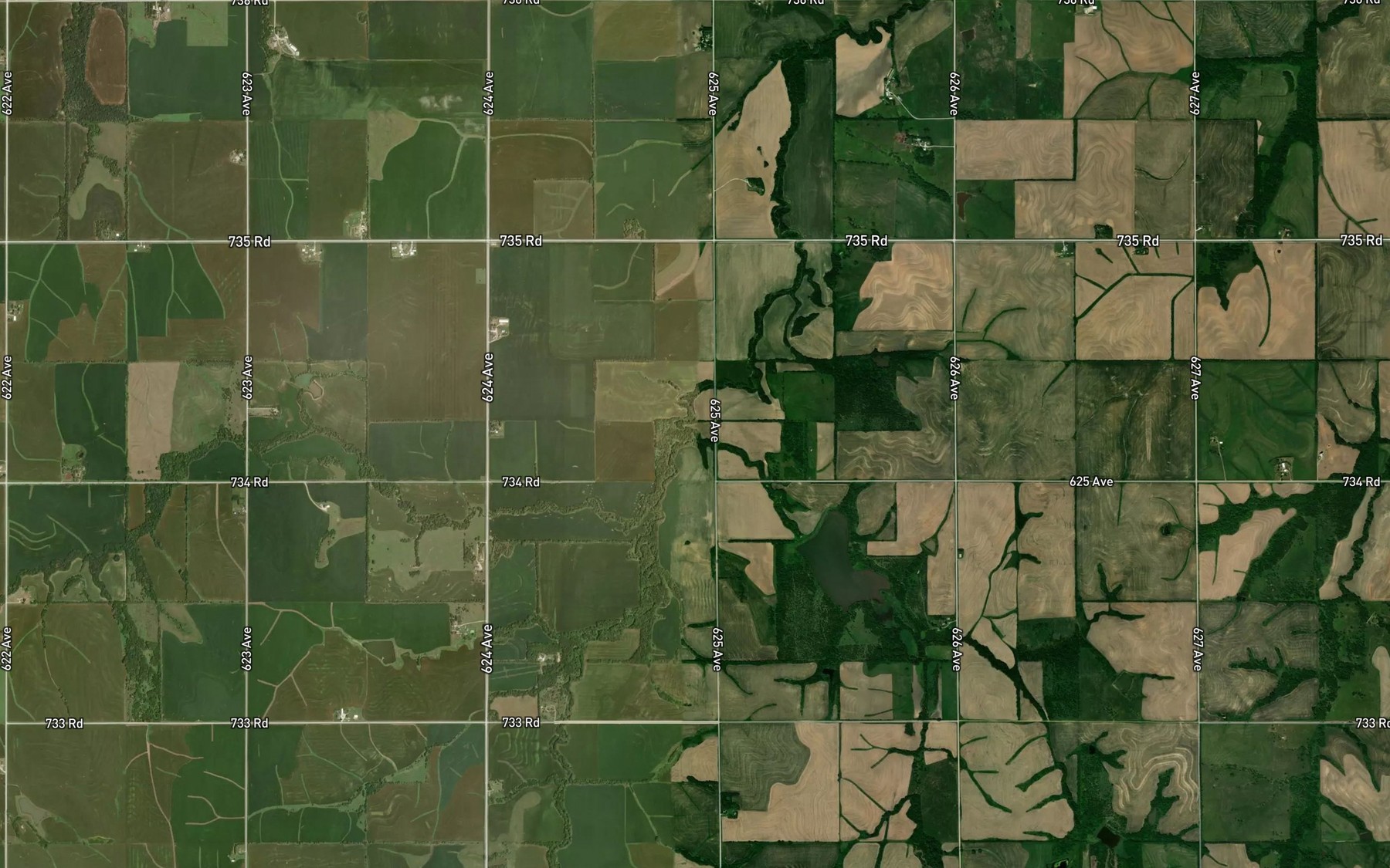 Satellite map of the Ayres Branch