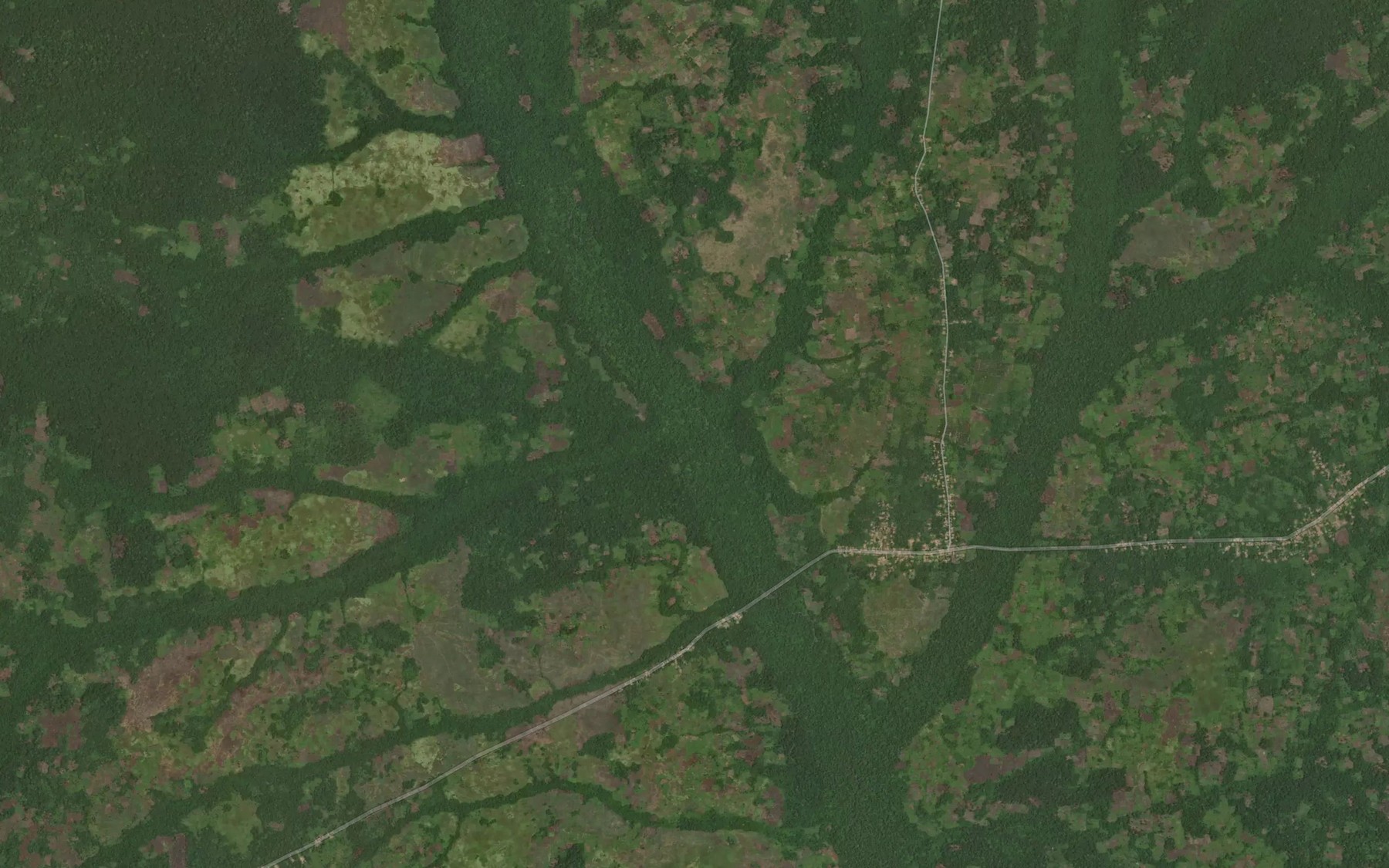 Satellite map of the Asika