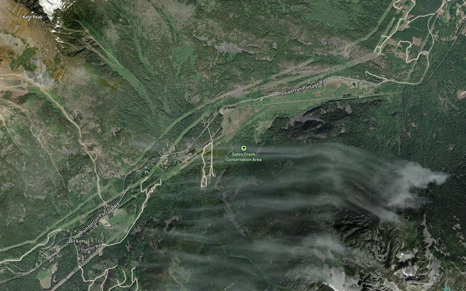 Satellite map of the Seven Mile Creek