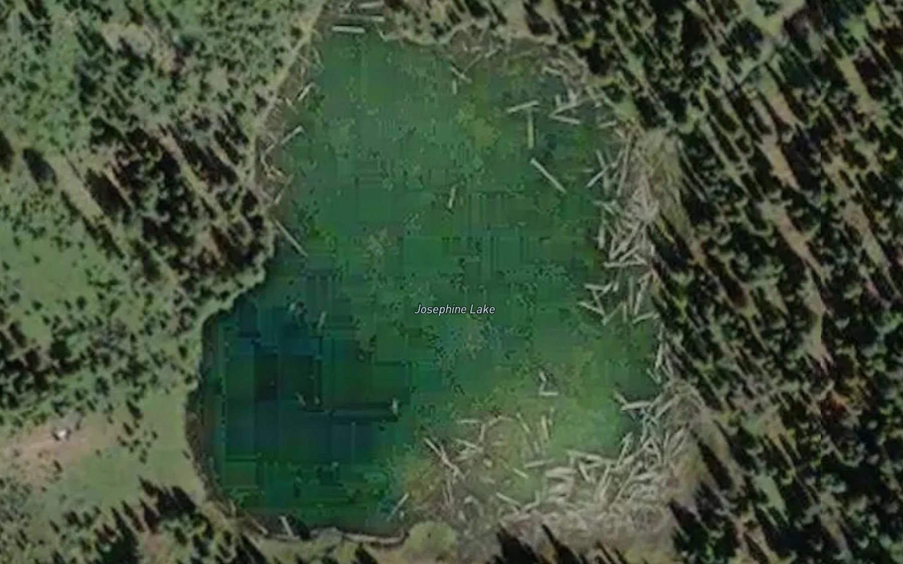 Satellite map of the Josephine Lake