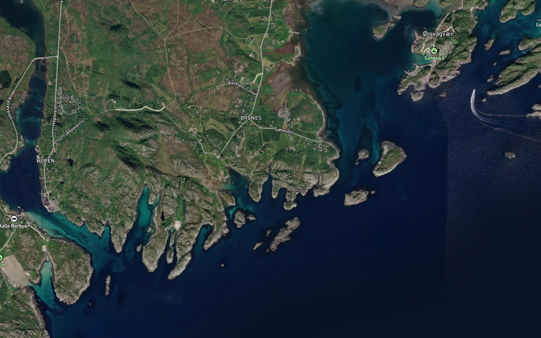 Satellite map of the Vestervika