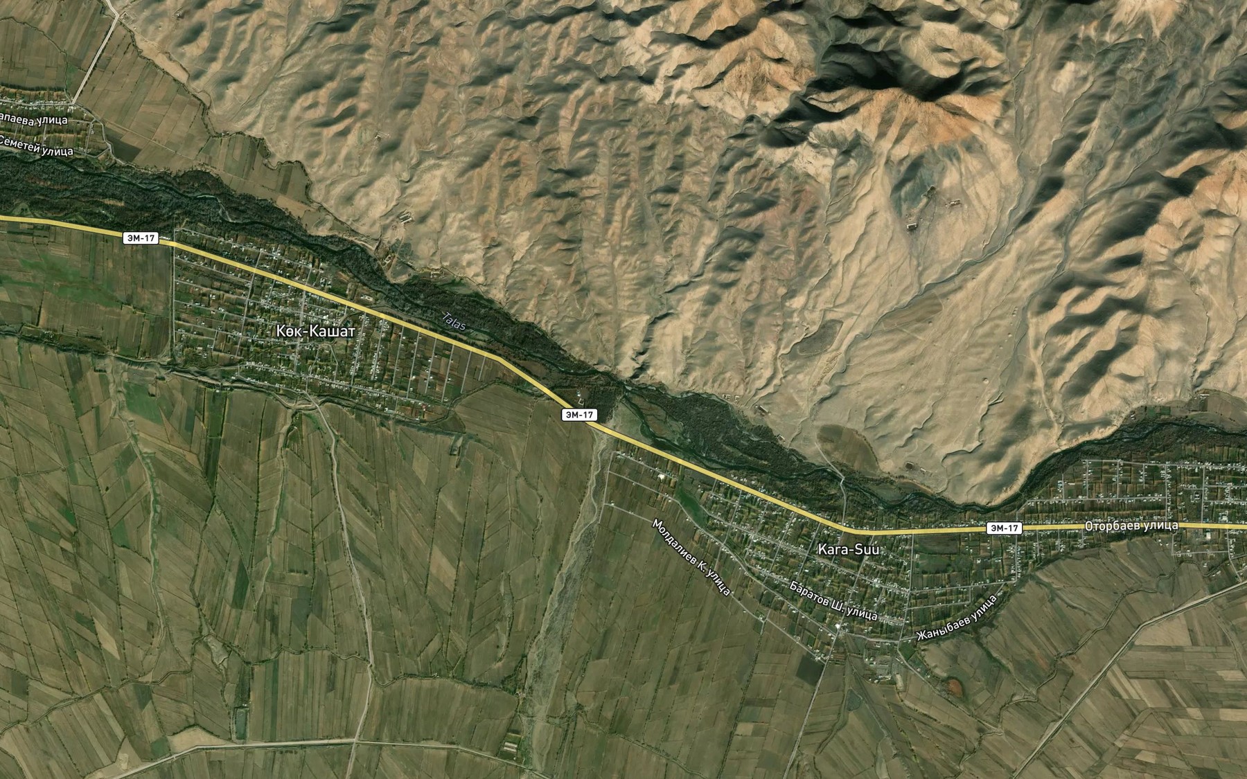 Satellite map of the Kolba