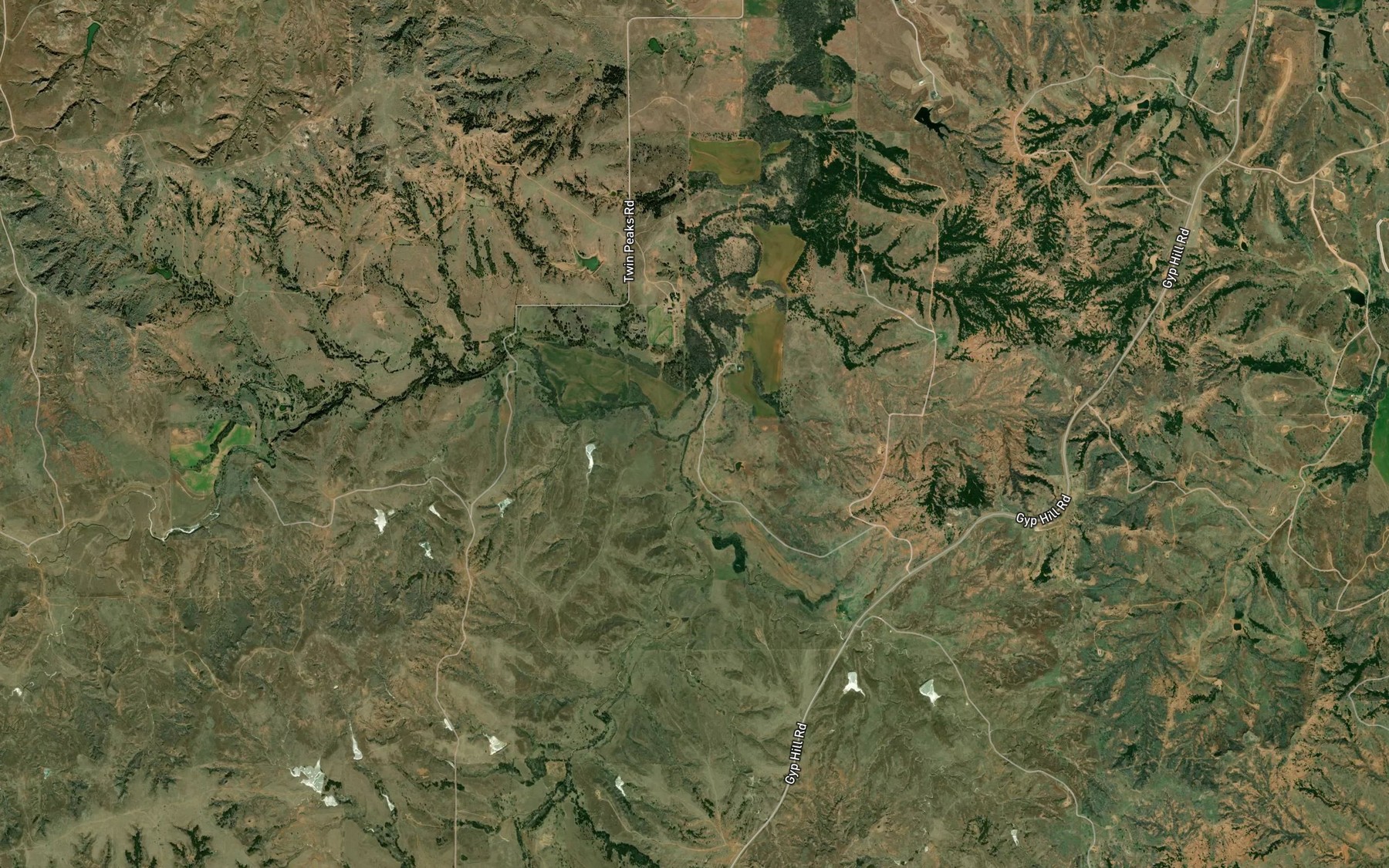 Satellite map of the East Cedar Creek