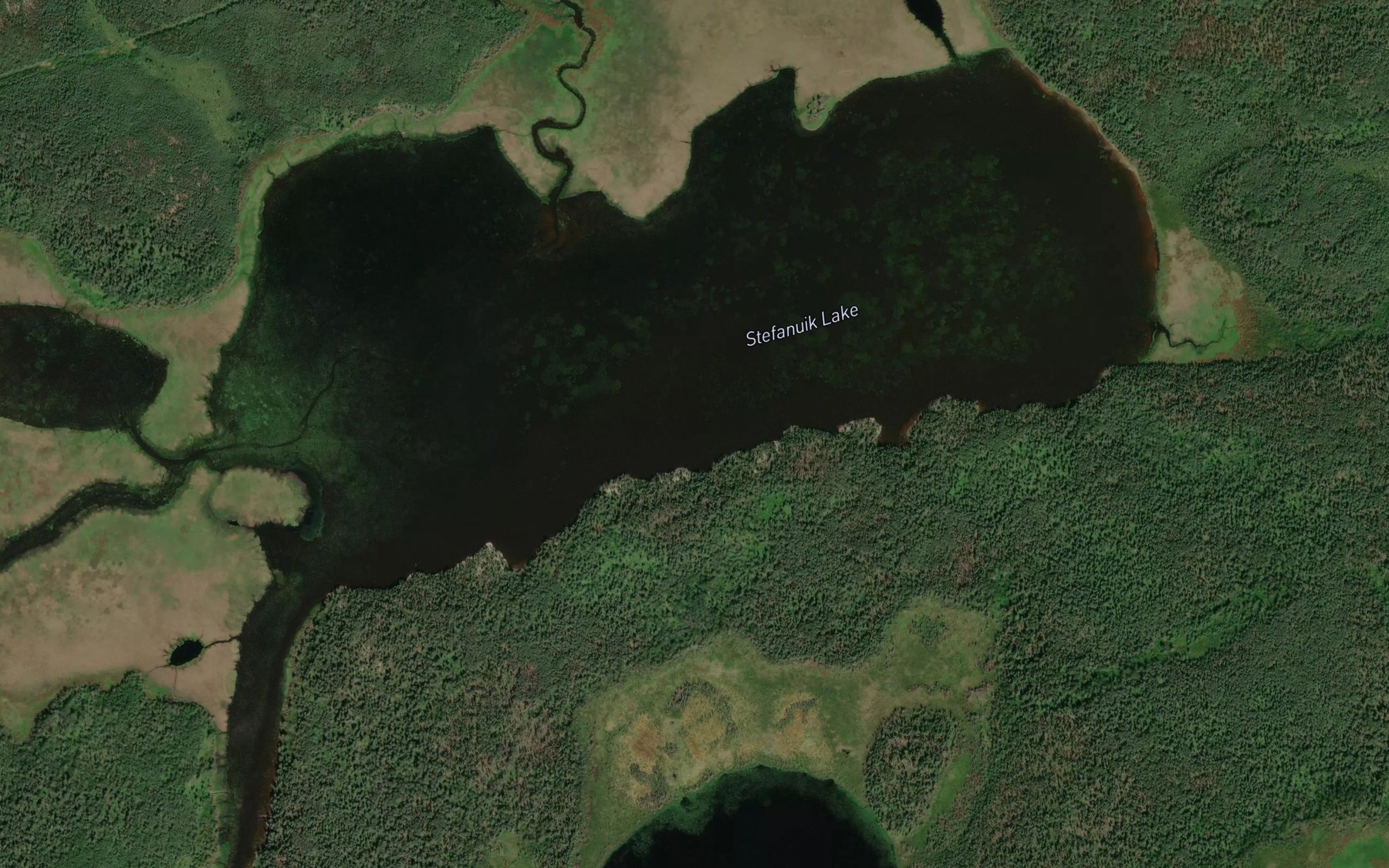 Satellite map of the Stefanuik Lake