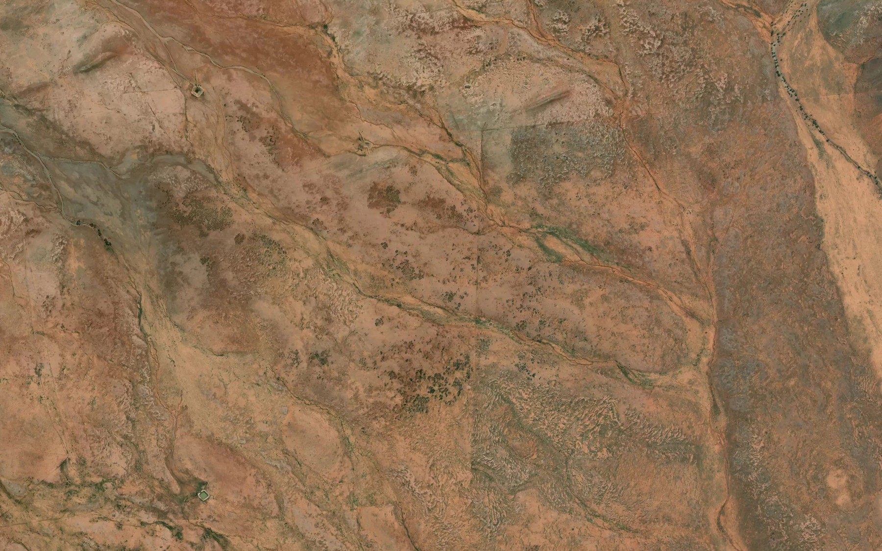 Satellite map of the Davenborough Creek
