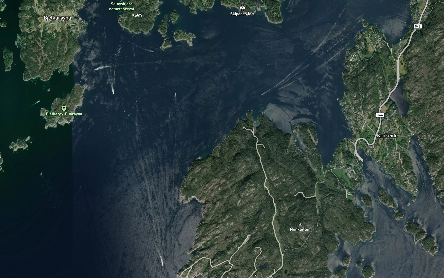 Satellite map of the Moldvikane
