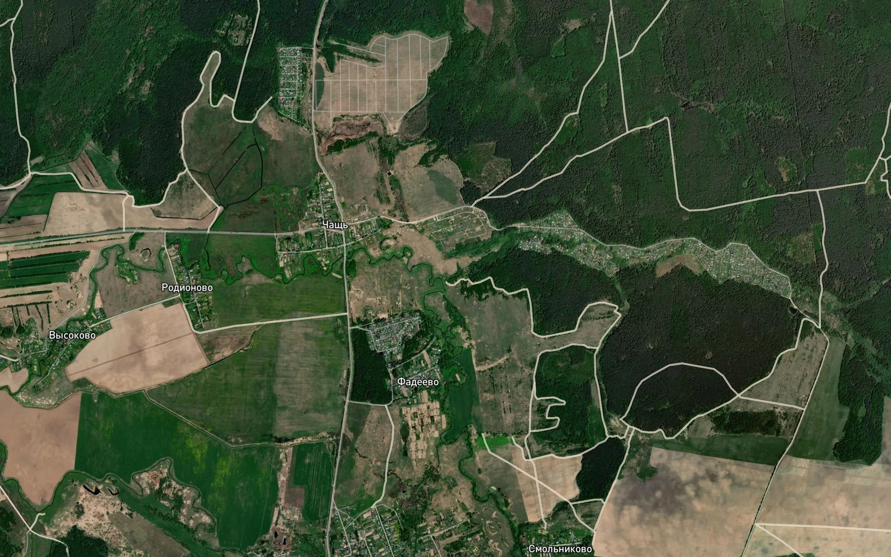 Satellite map of the Ruchey Loknash