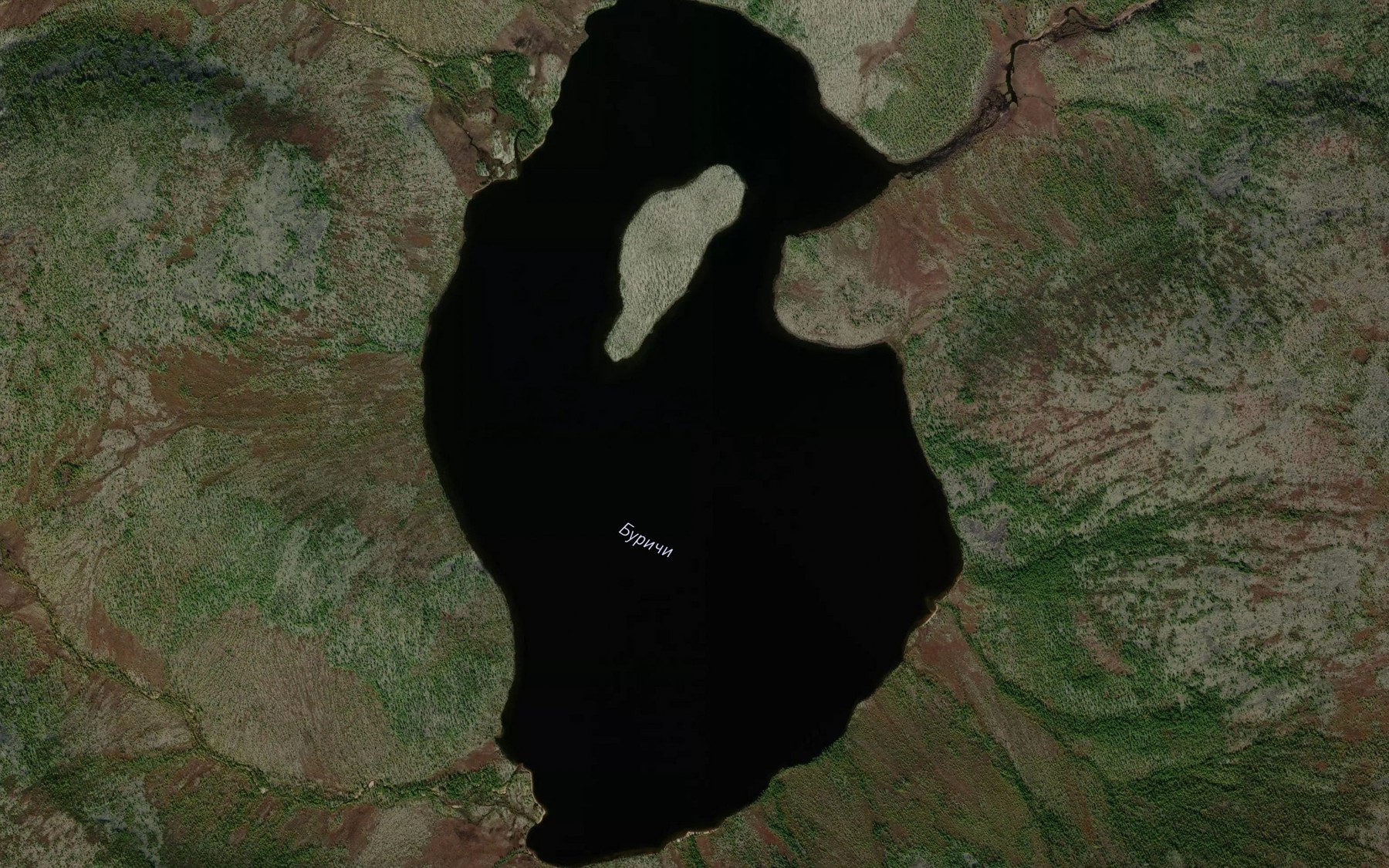 Satellite map of the Ozero Burichi