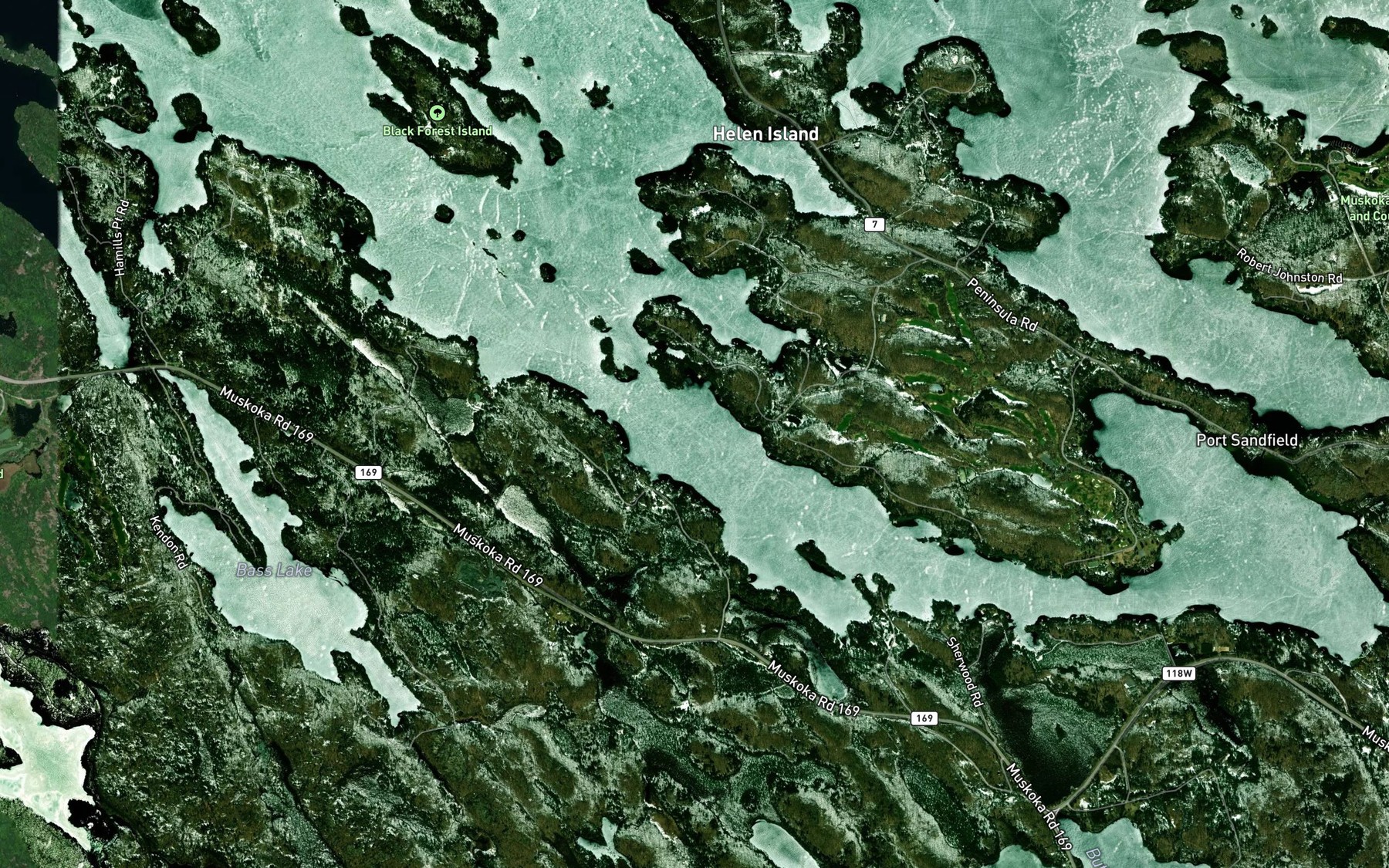 Satellite map of the Avon Bay
