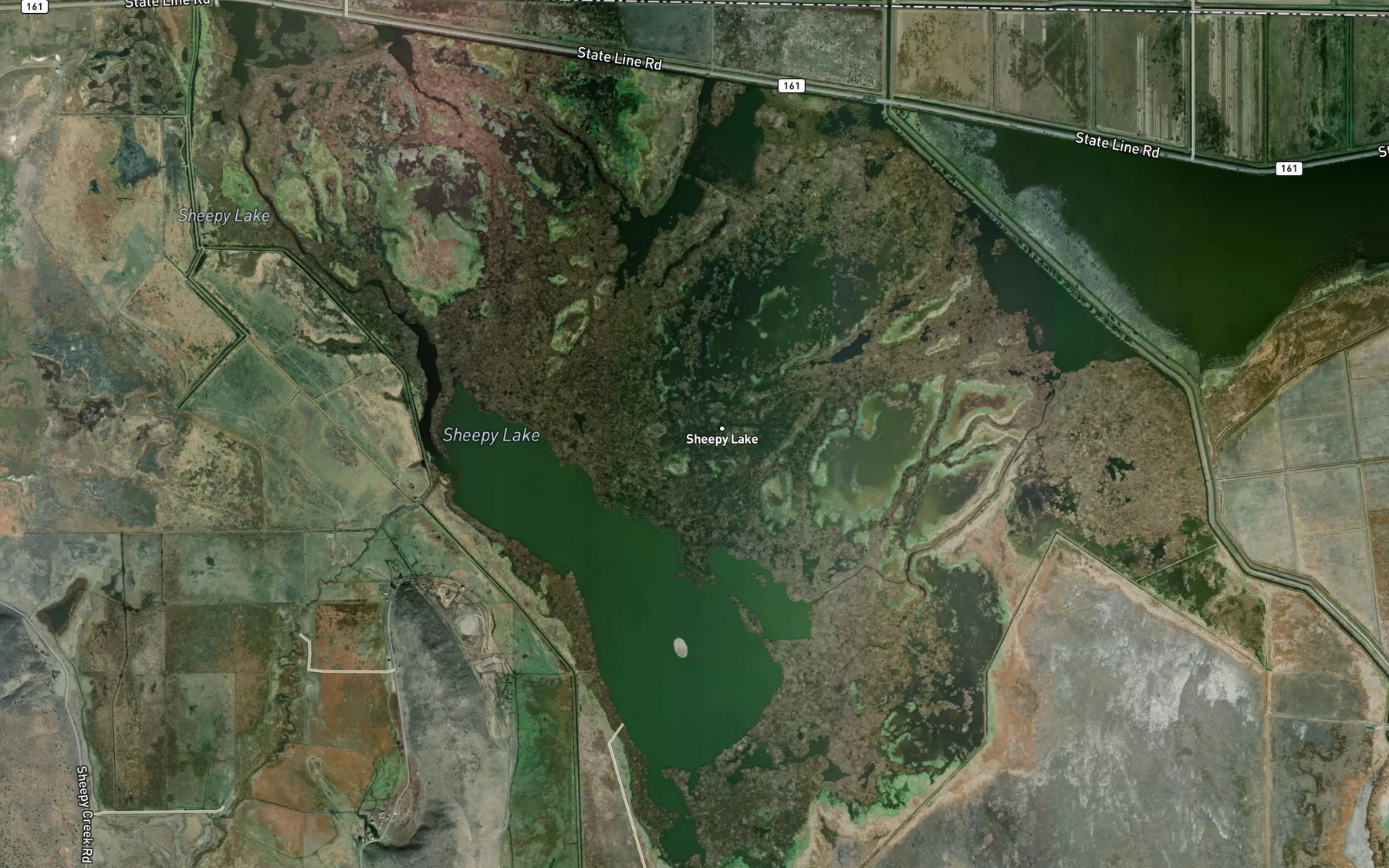 Satellite map of the Sheepy Lake