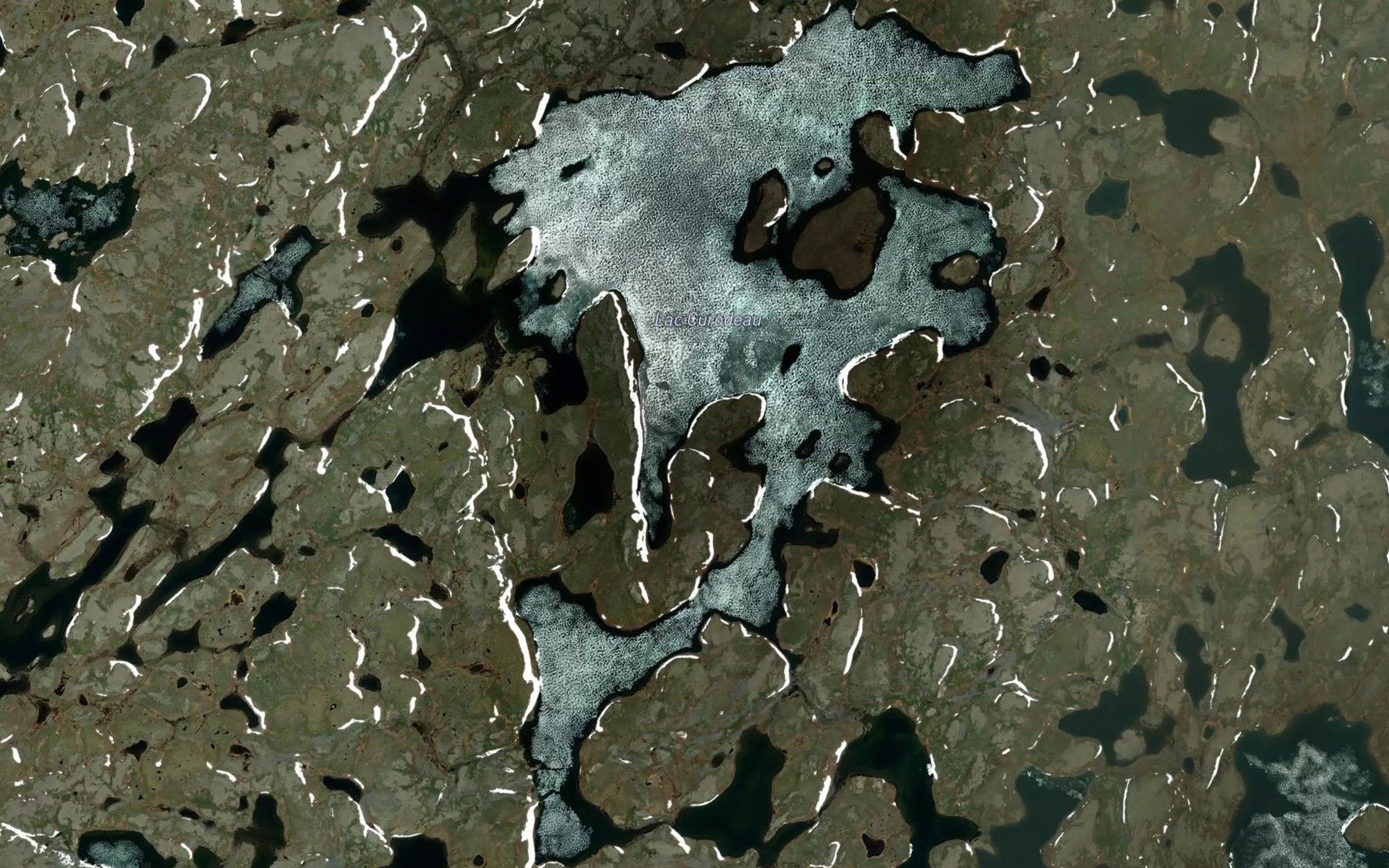 Satellite map of the Lac Curodeau