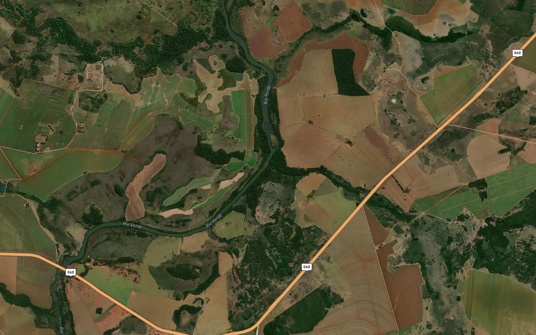 Satellite map of the Corrego do Brejao