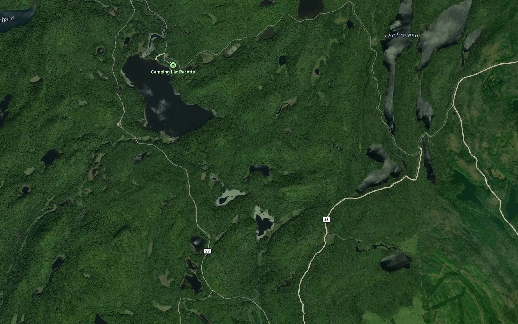 Satellite map of the Lac des Mures