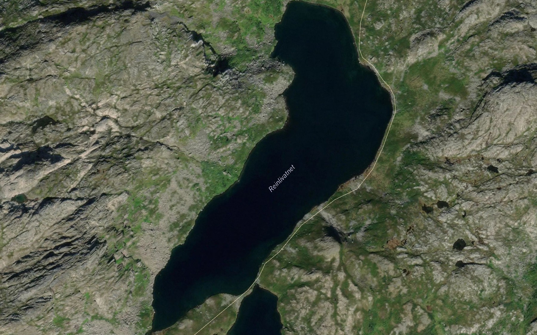 Satellite map of the Reinlivatnet
