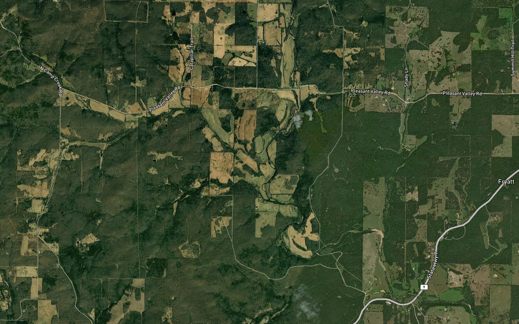 Satellite map of the Pine Creek