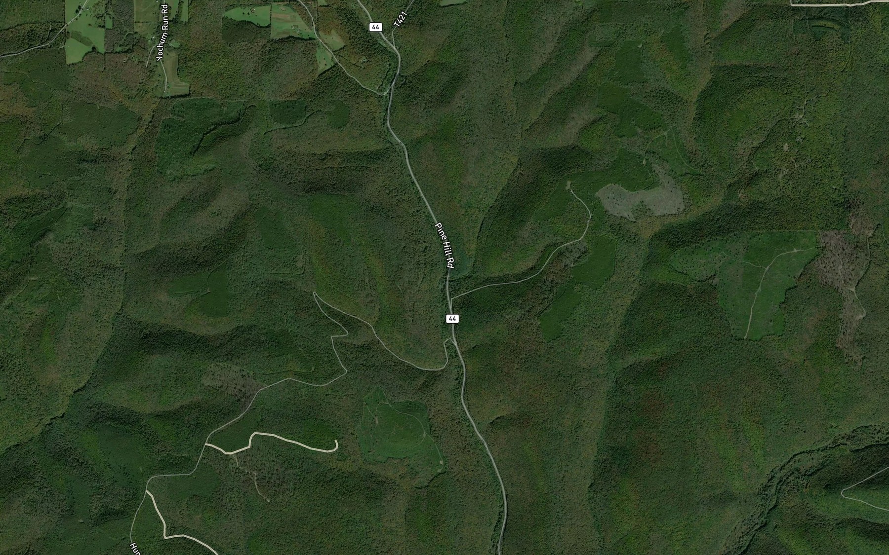 Satellite map of the Little Indian Run