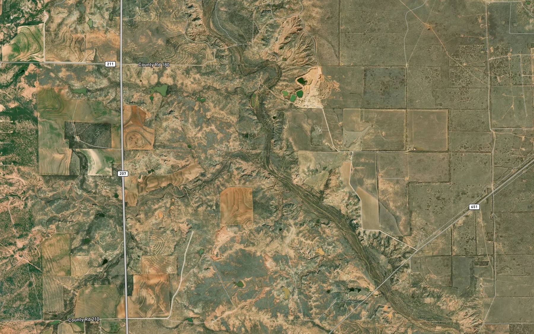 Satellite map of the Falls Creek