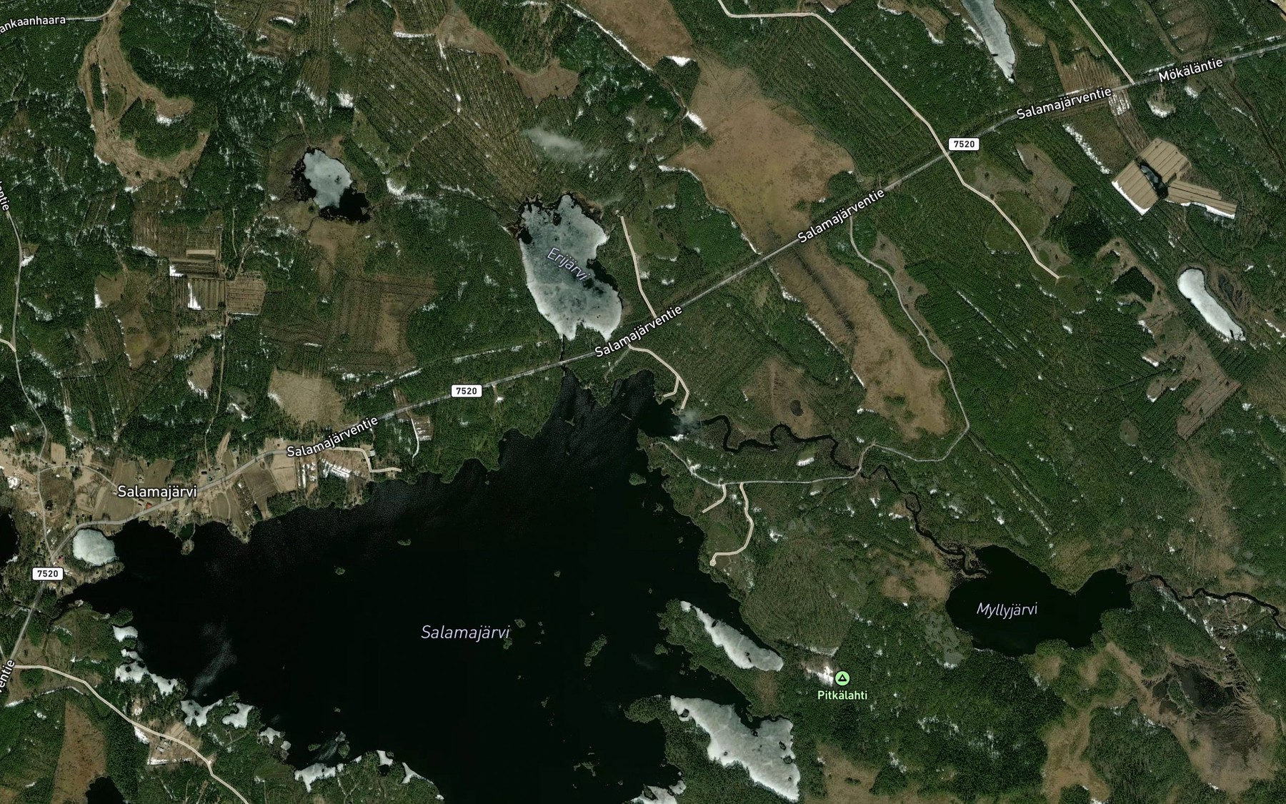 Satellite map of the Lampare